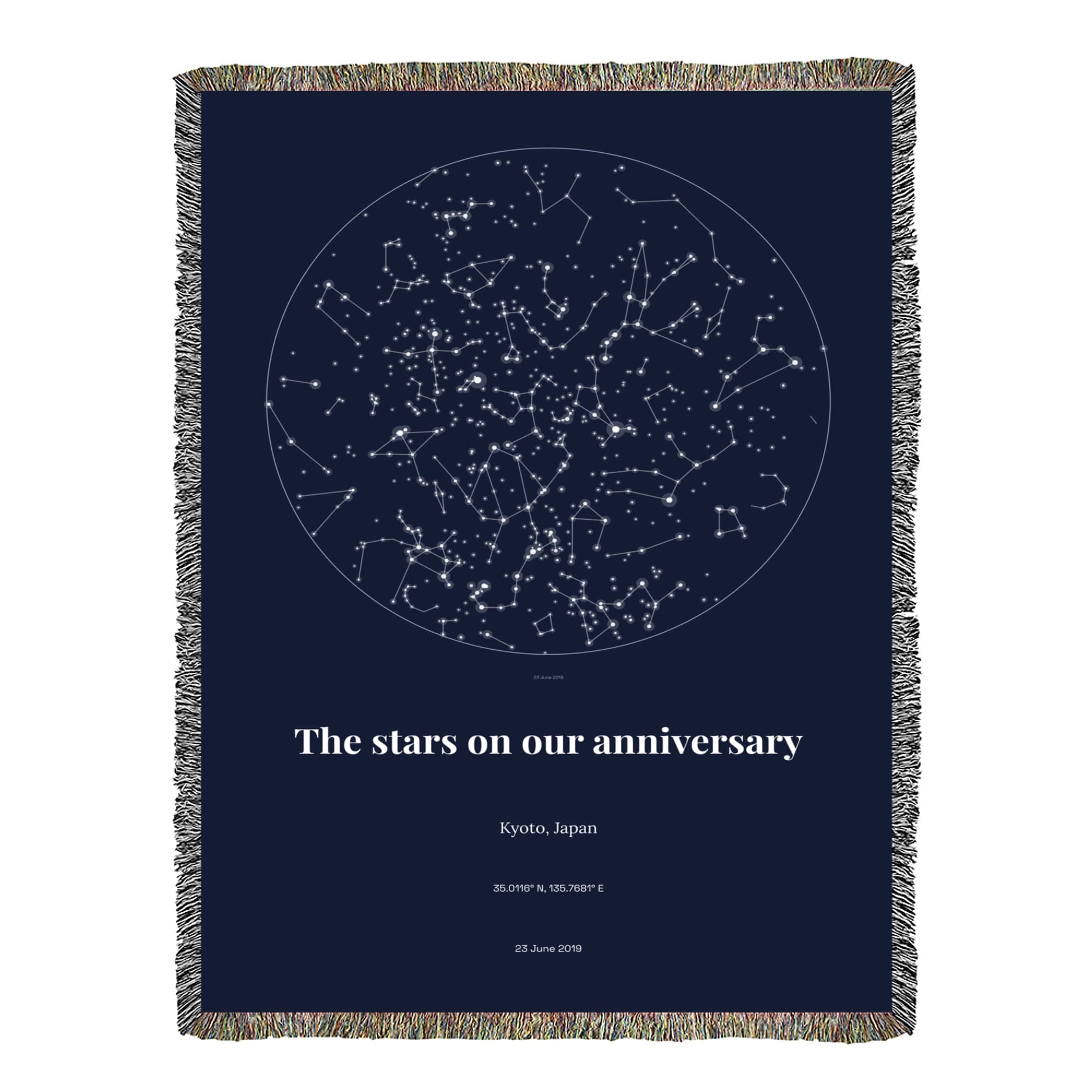 Anniversary Night Sky on blanket