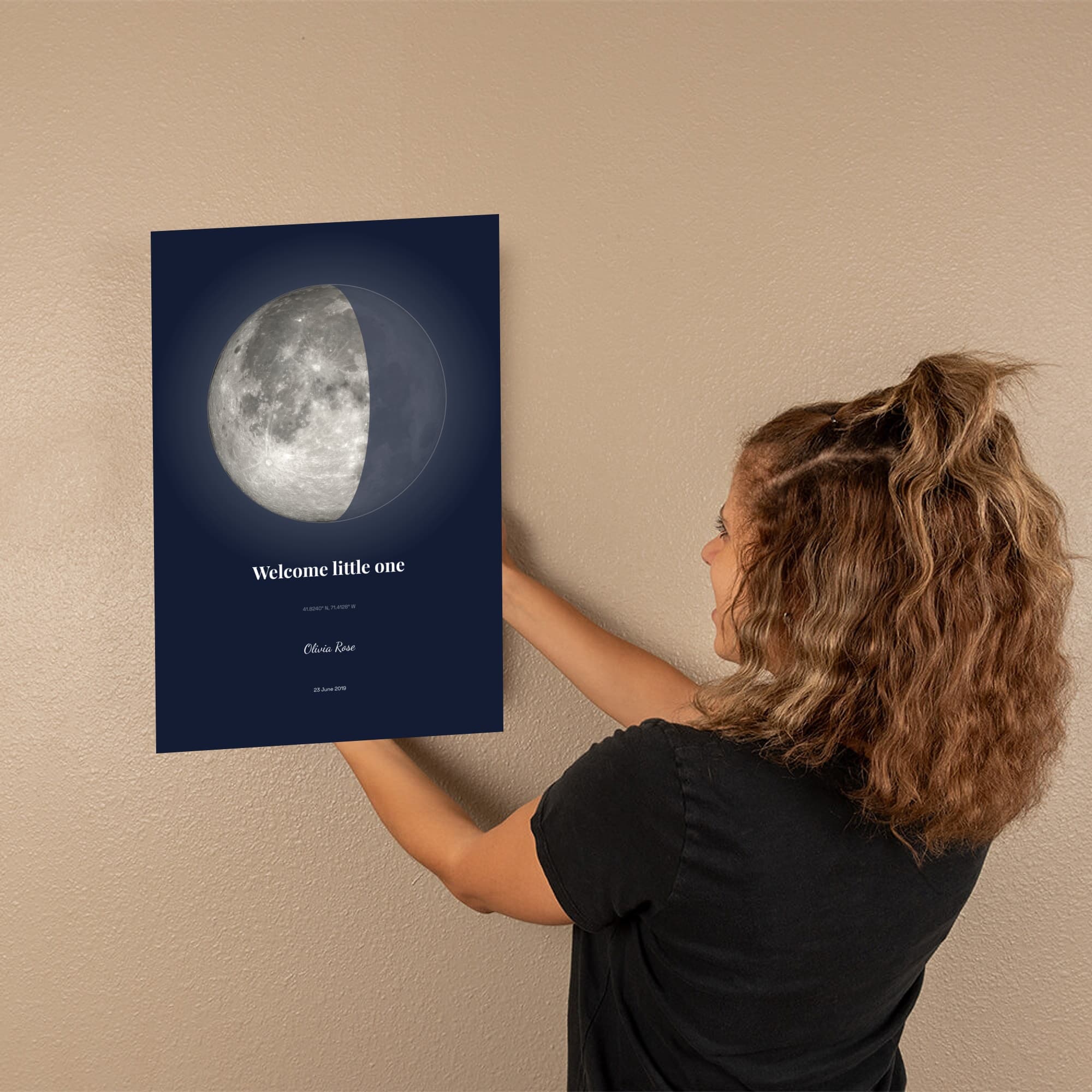 Baby Birth Announcement on the canvas