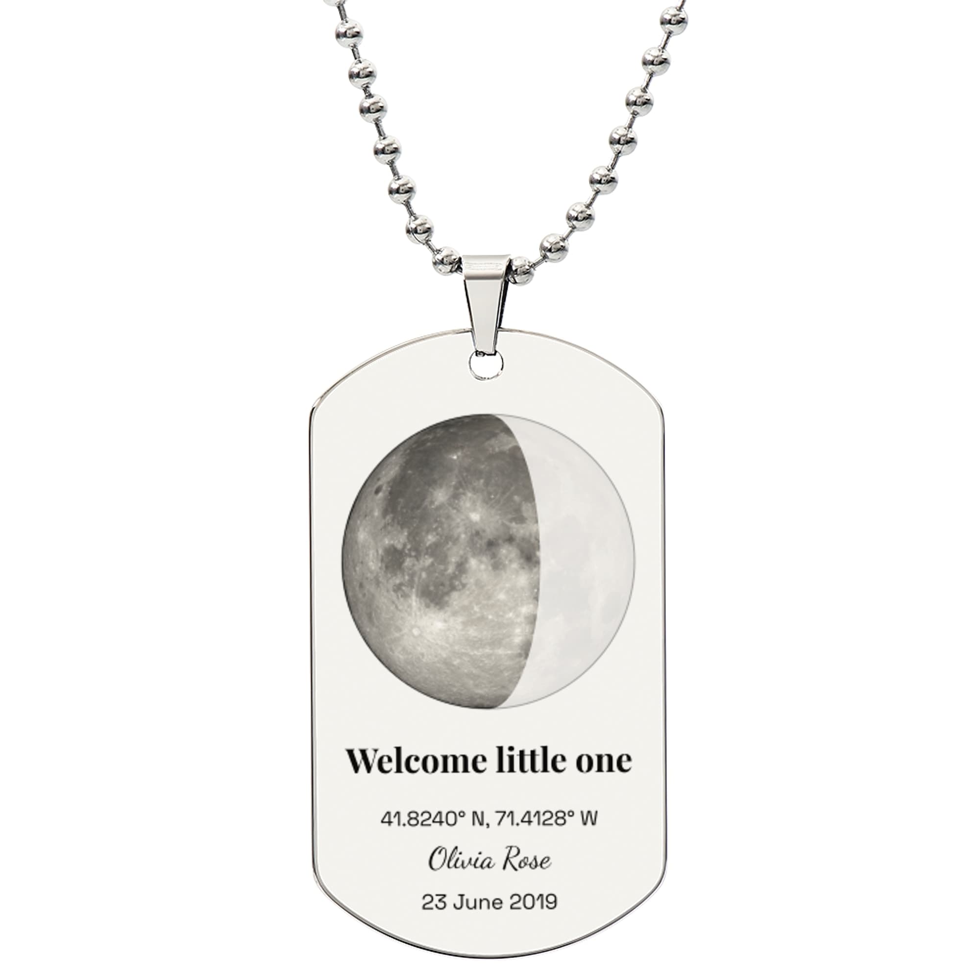 Baby Birth Announcement on the jewelry