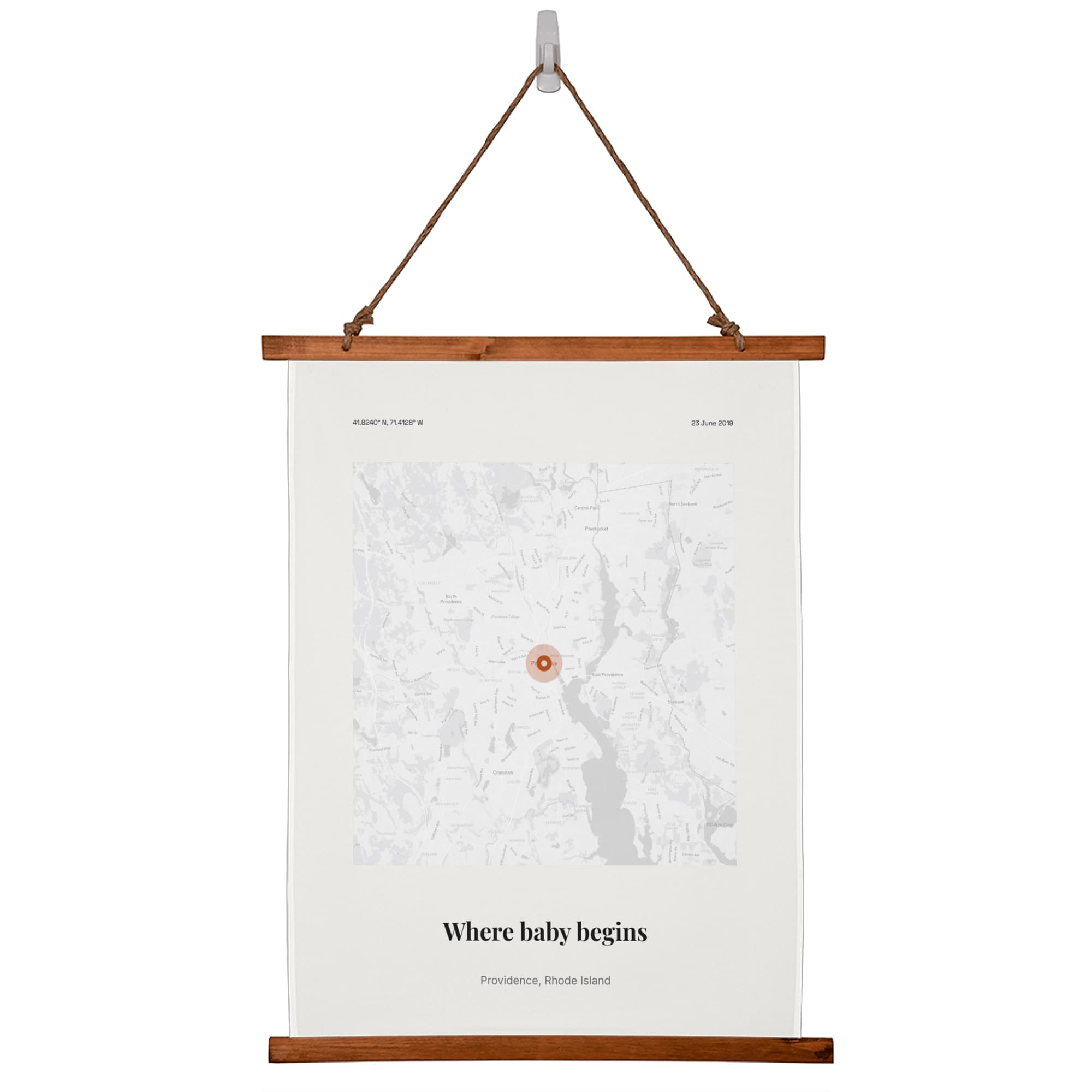 Baby First Home on the wall scroll