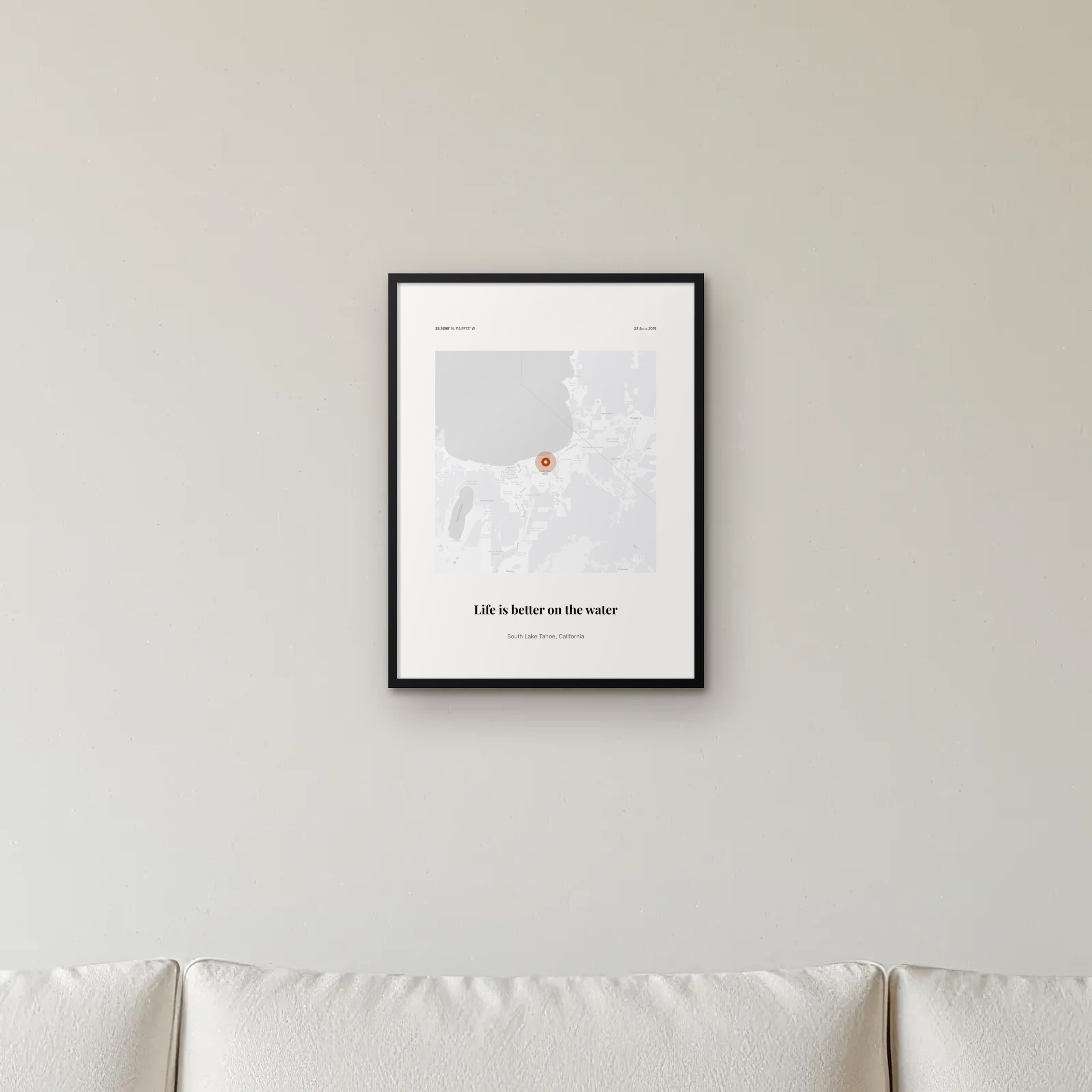 Boating Location Print on framed print