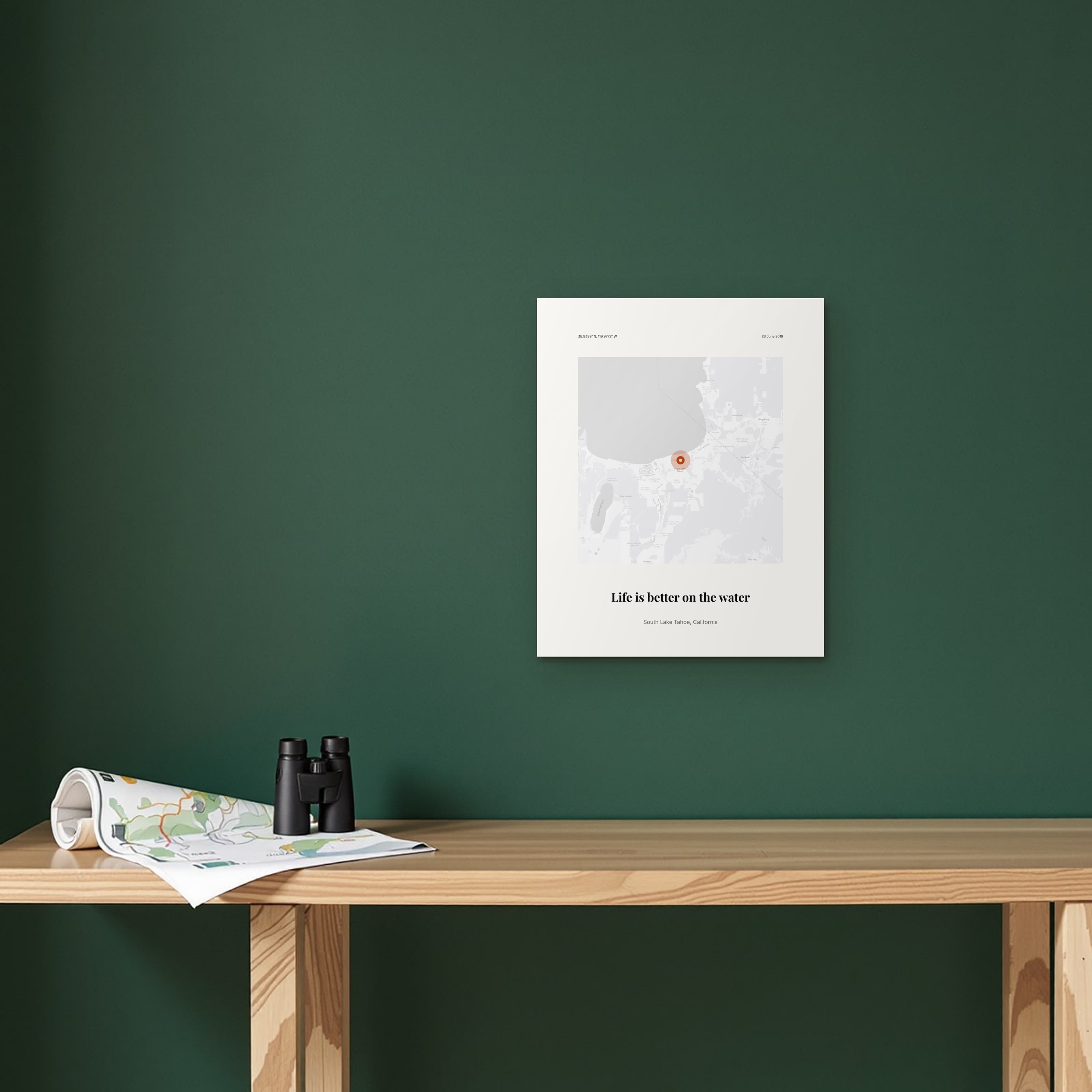 Boating Location Print on the metal print