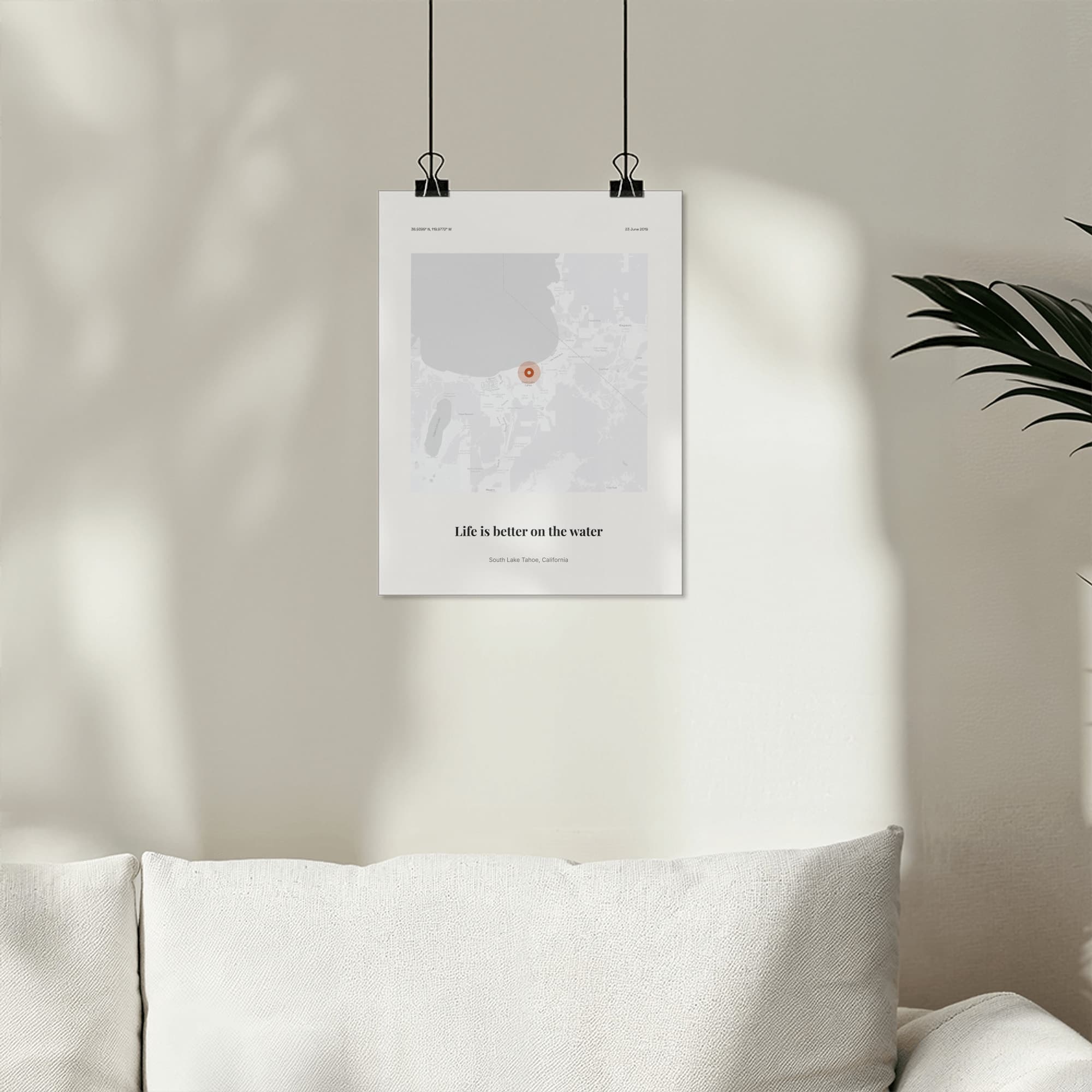Boating Location Print on the poster