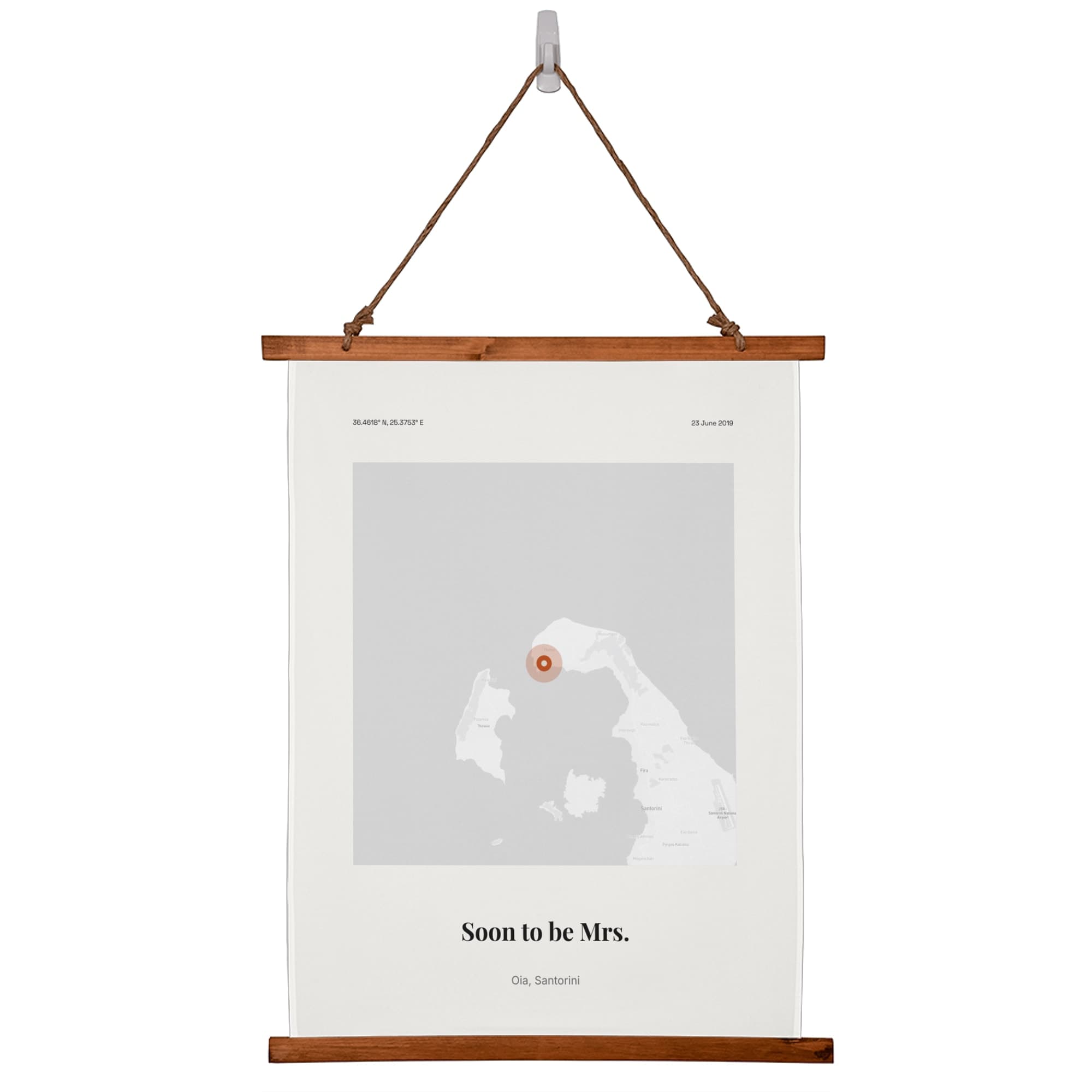 Bride To Be Print on the wall scroll
