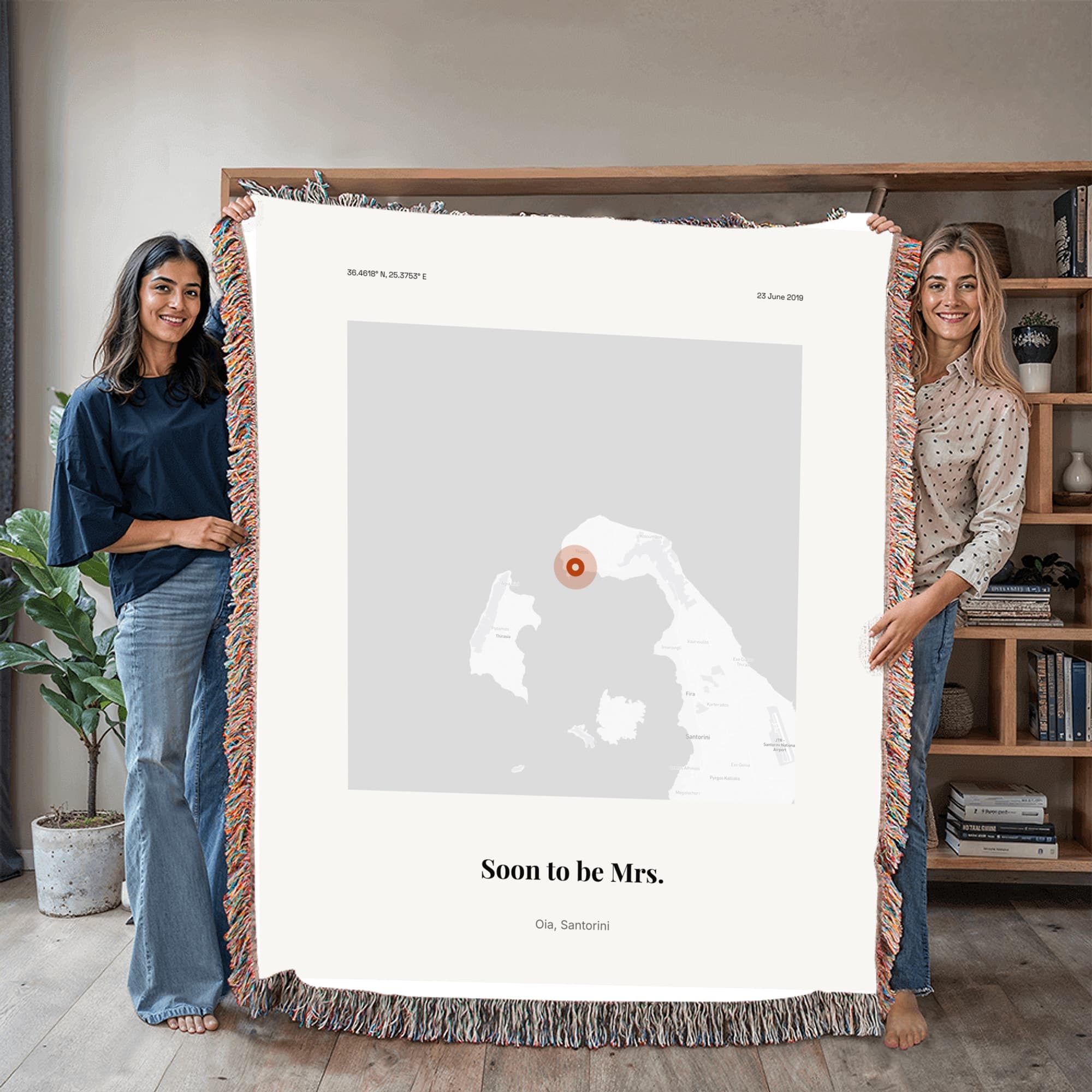 Bride To Be Print on throw