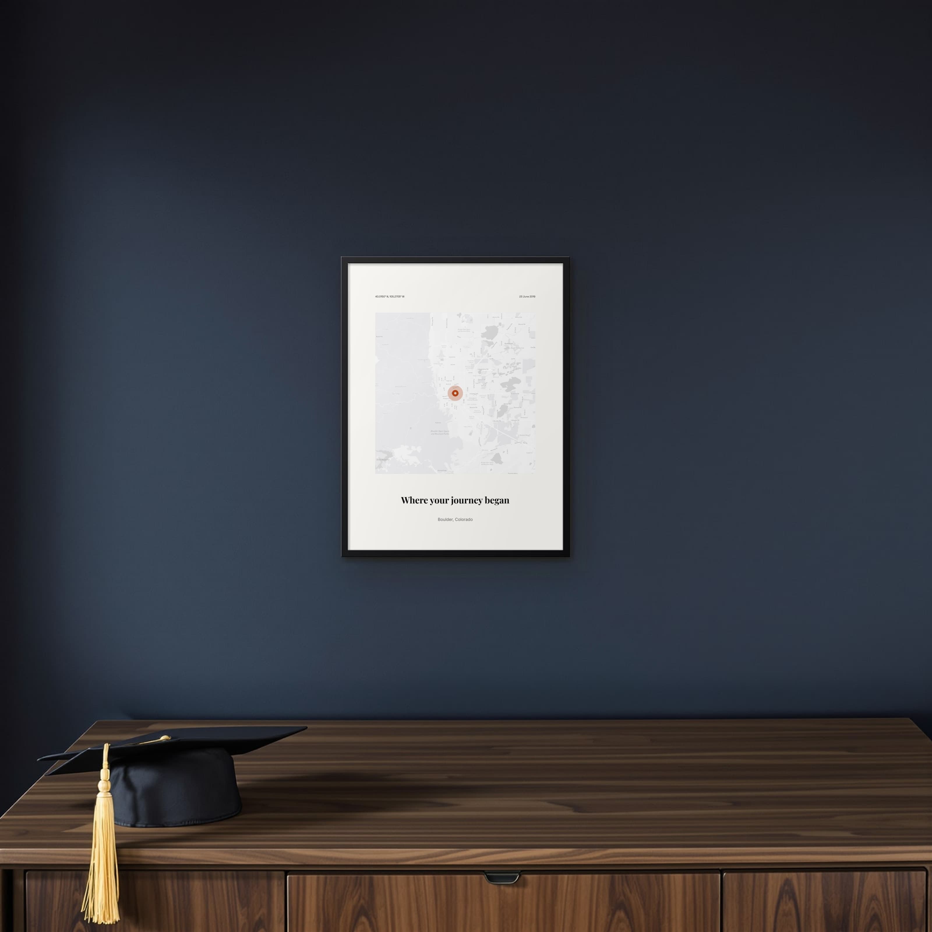 Campus Coordinates on the framed print