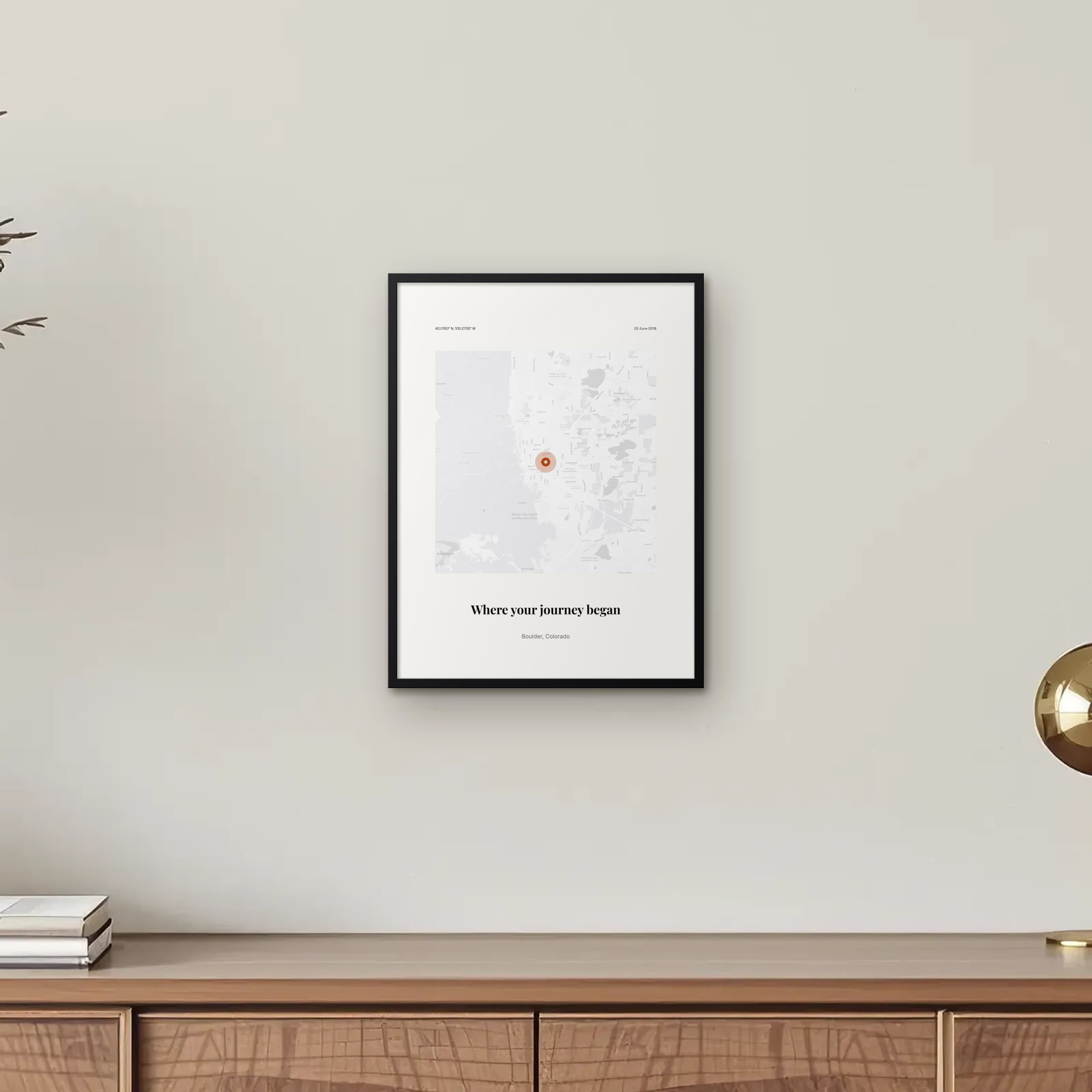 Campus Coordinates on framed print
