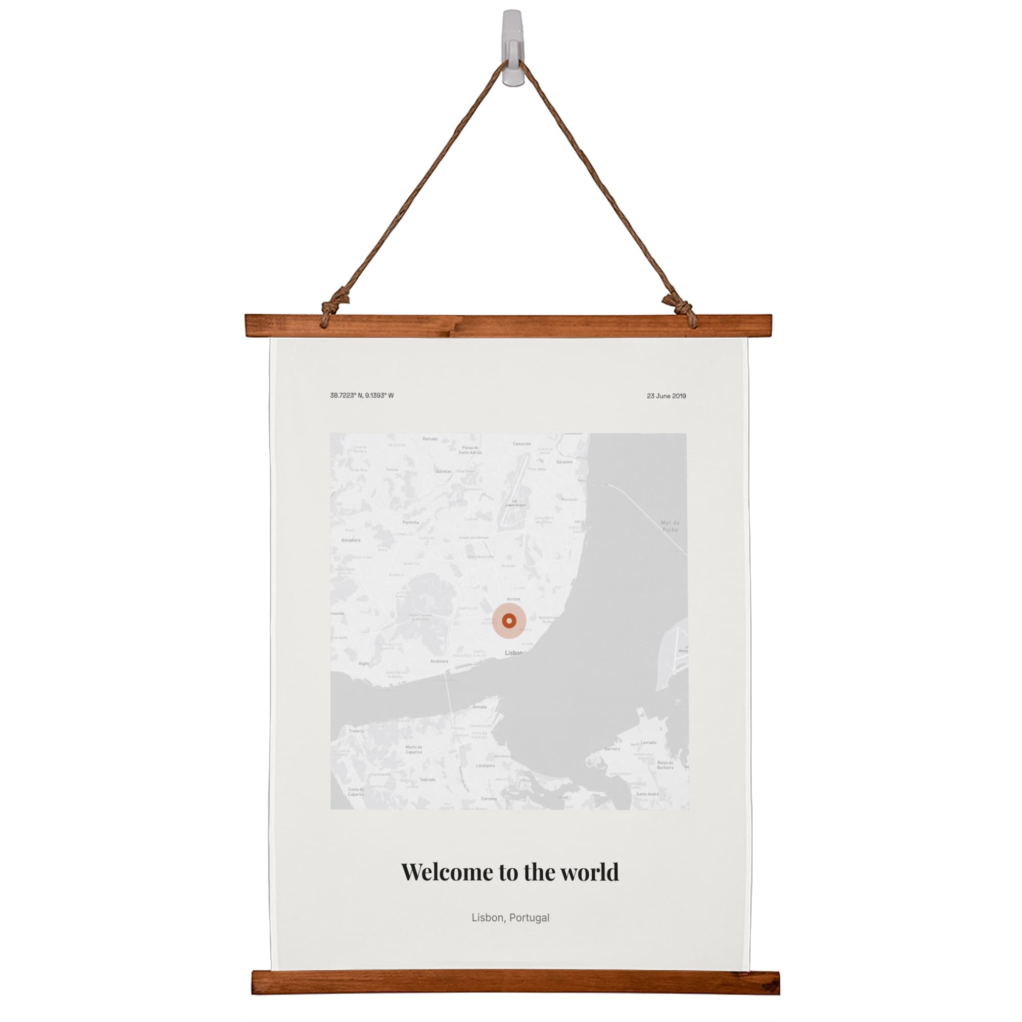 Child Birth Announcement Art on the wall scroll