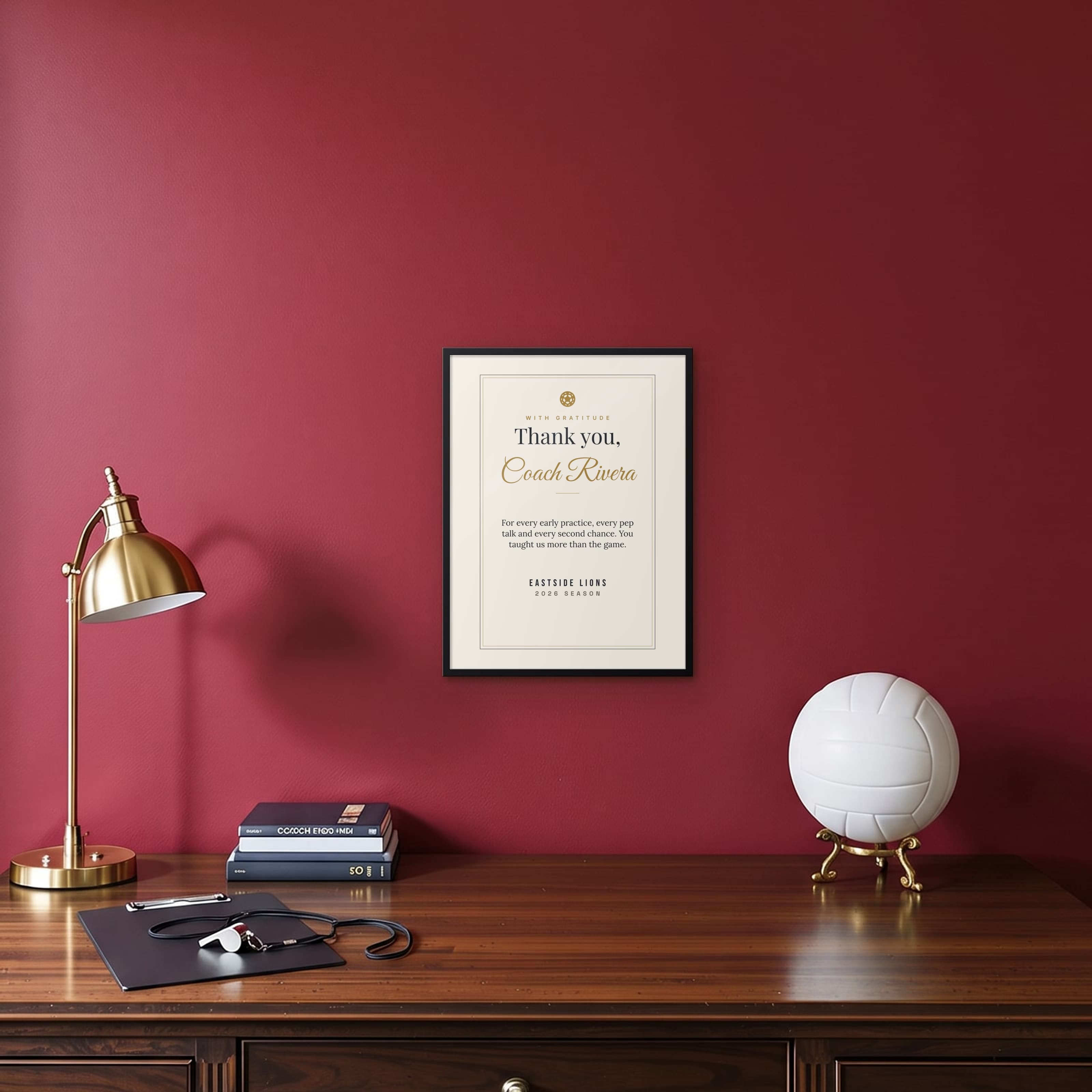 Coach Appreciation Print on the framed print