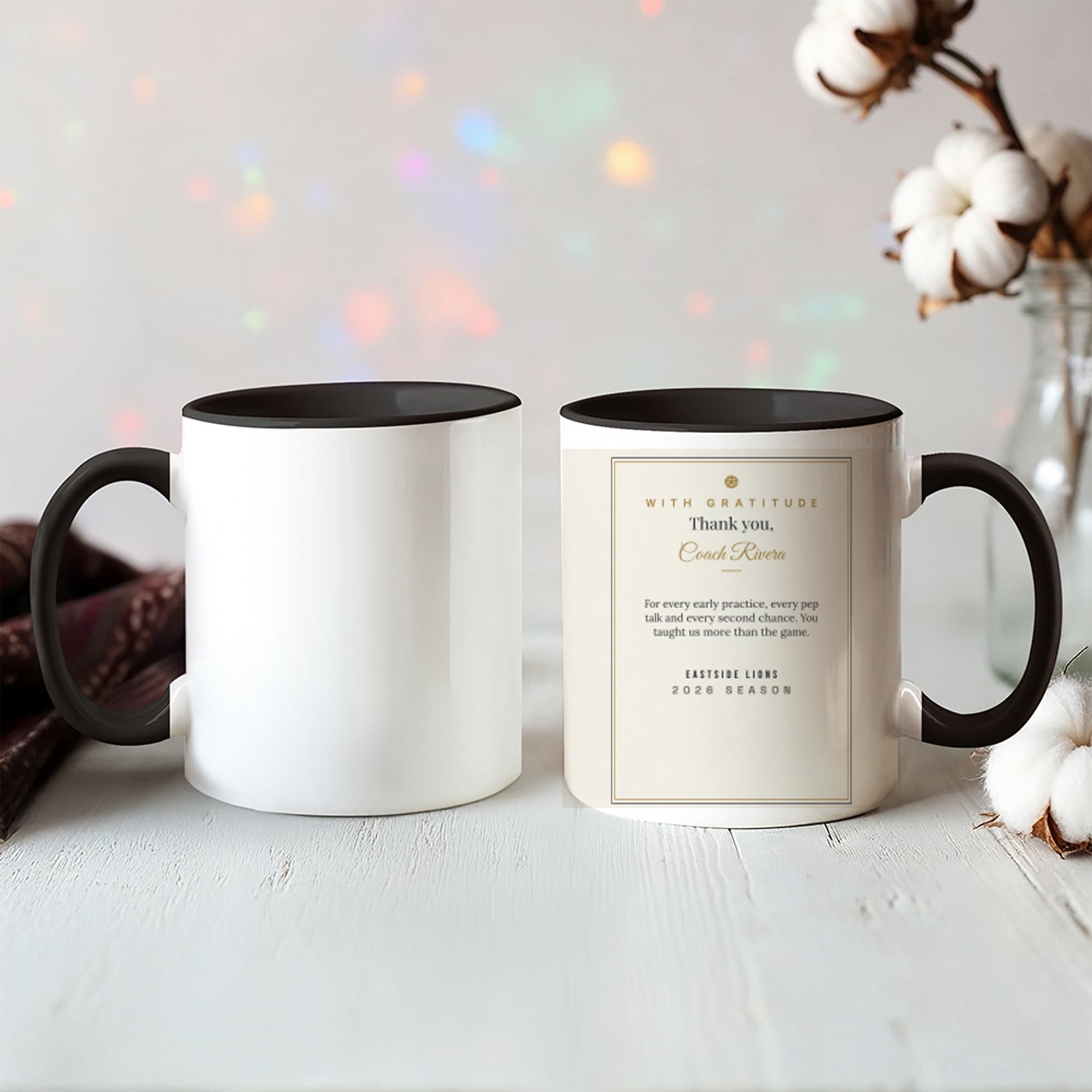 Coach Appreciation Print on the ceramic mug