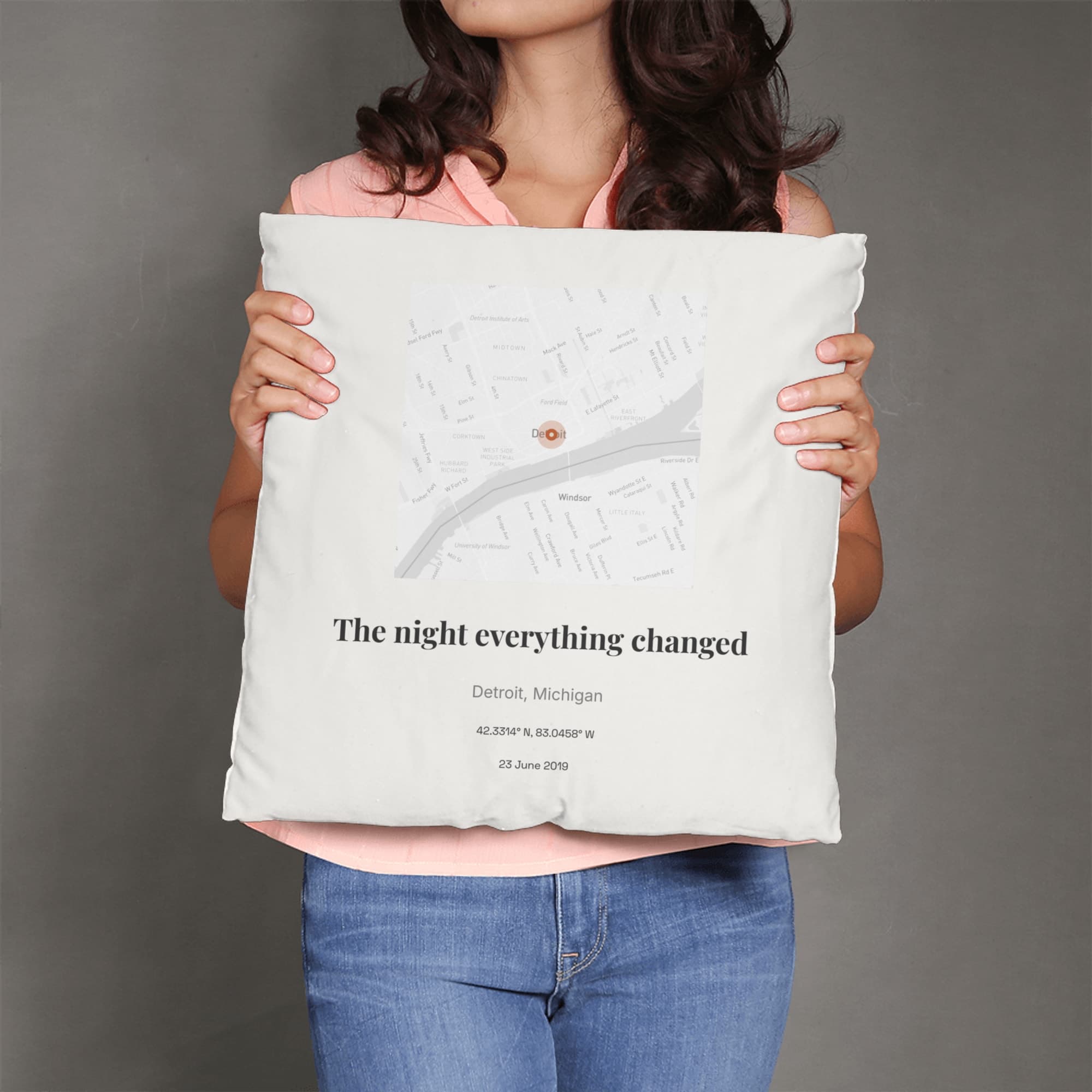 First Concert Memory on the linen pillow