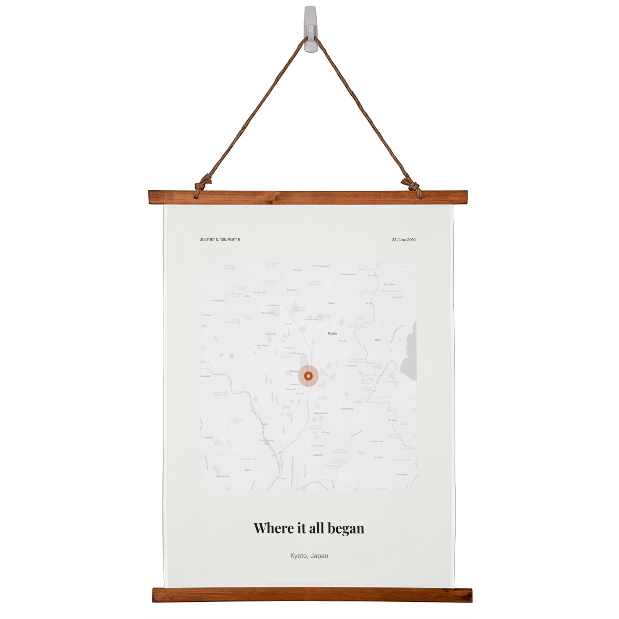 First Date Location on the wall scroll