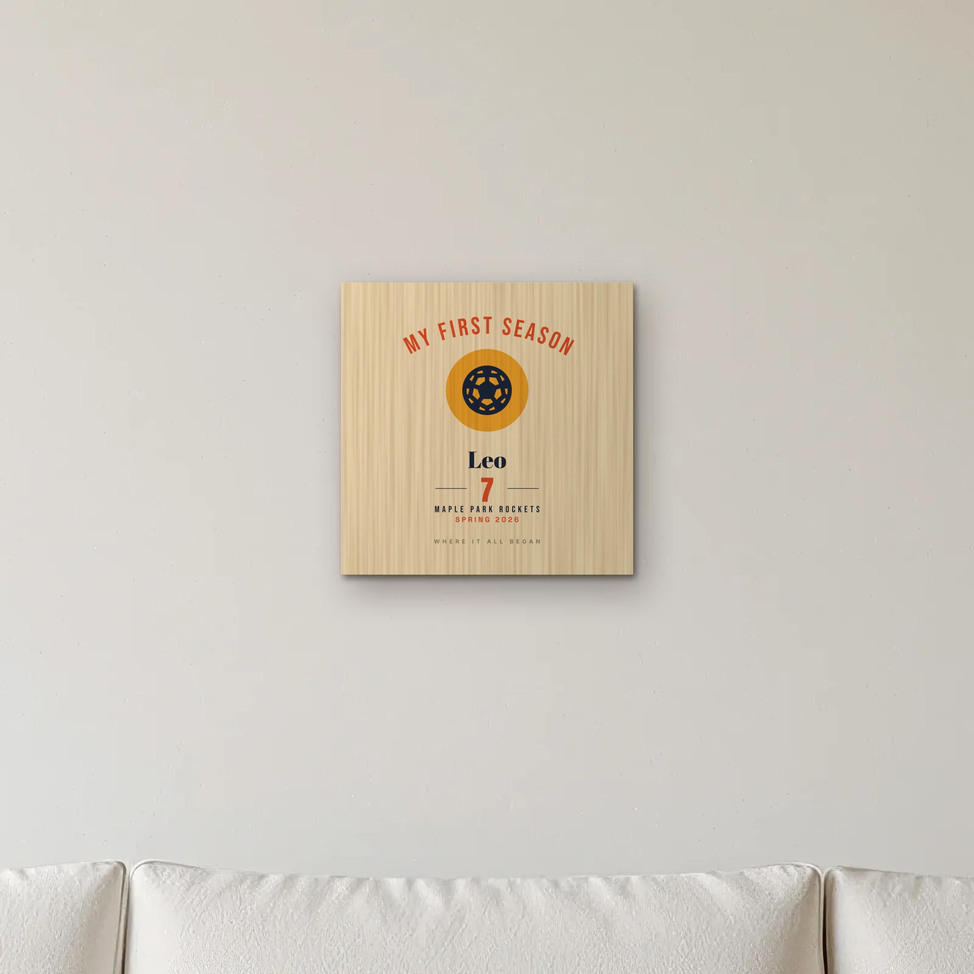 First Season Print on the wood print