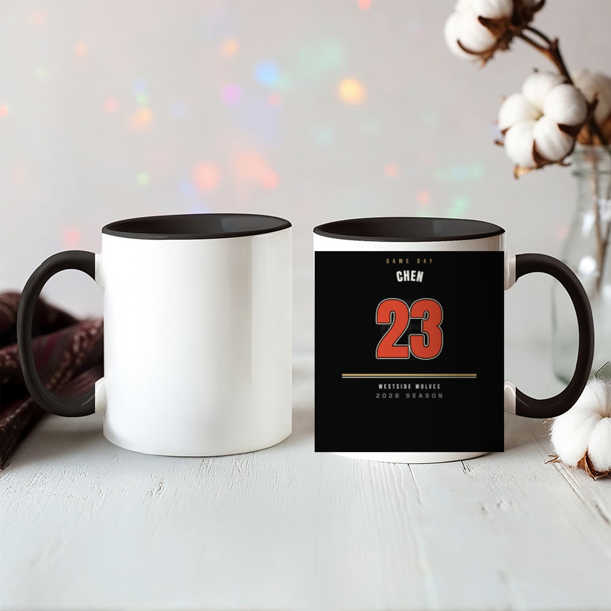 Game Day Jersey Print on the ceramic mug