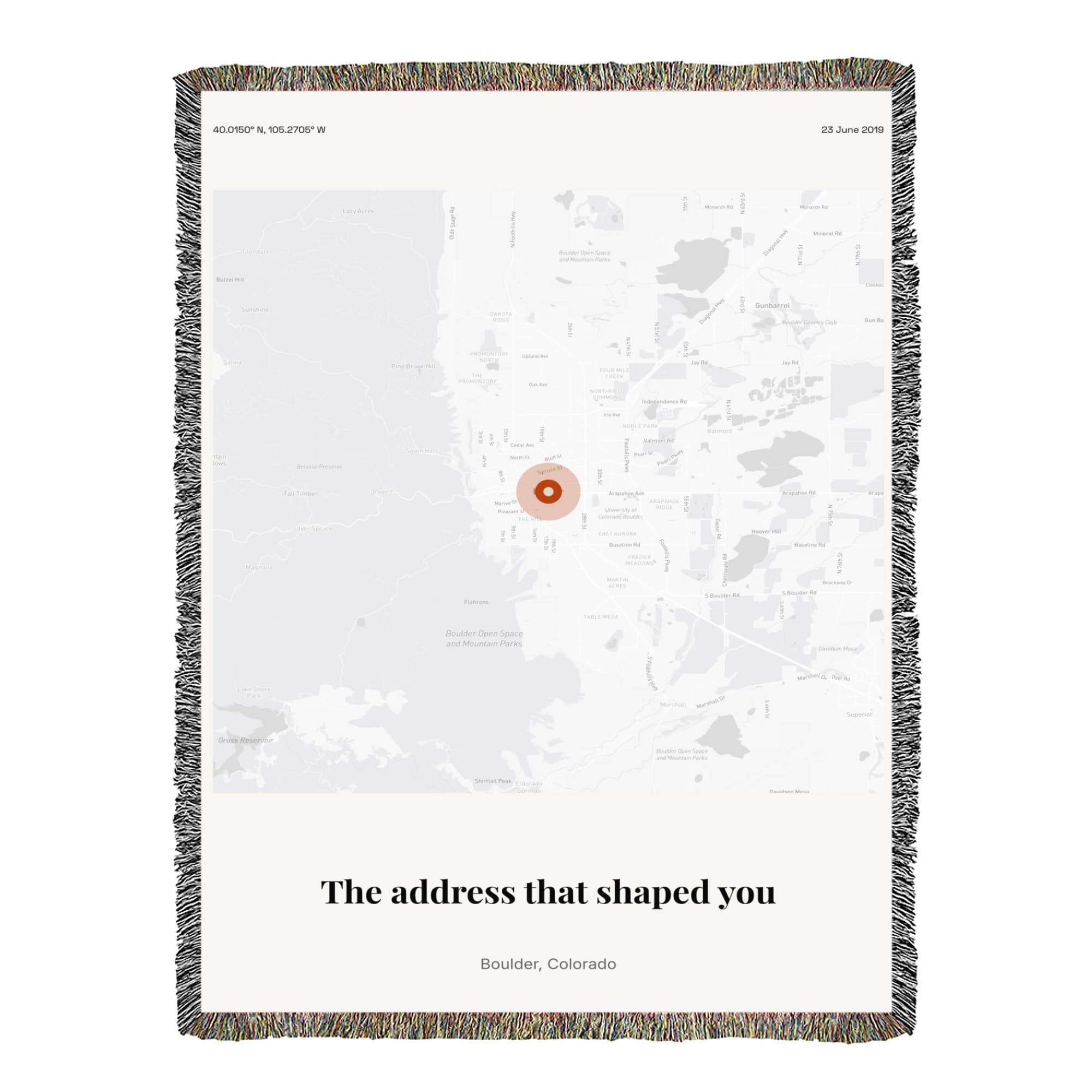 Housing Memories Map on the woven blanket