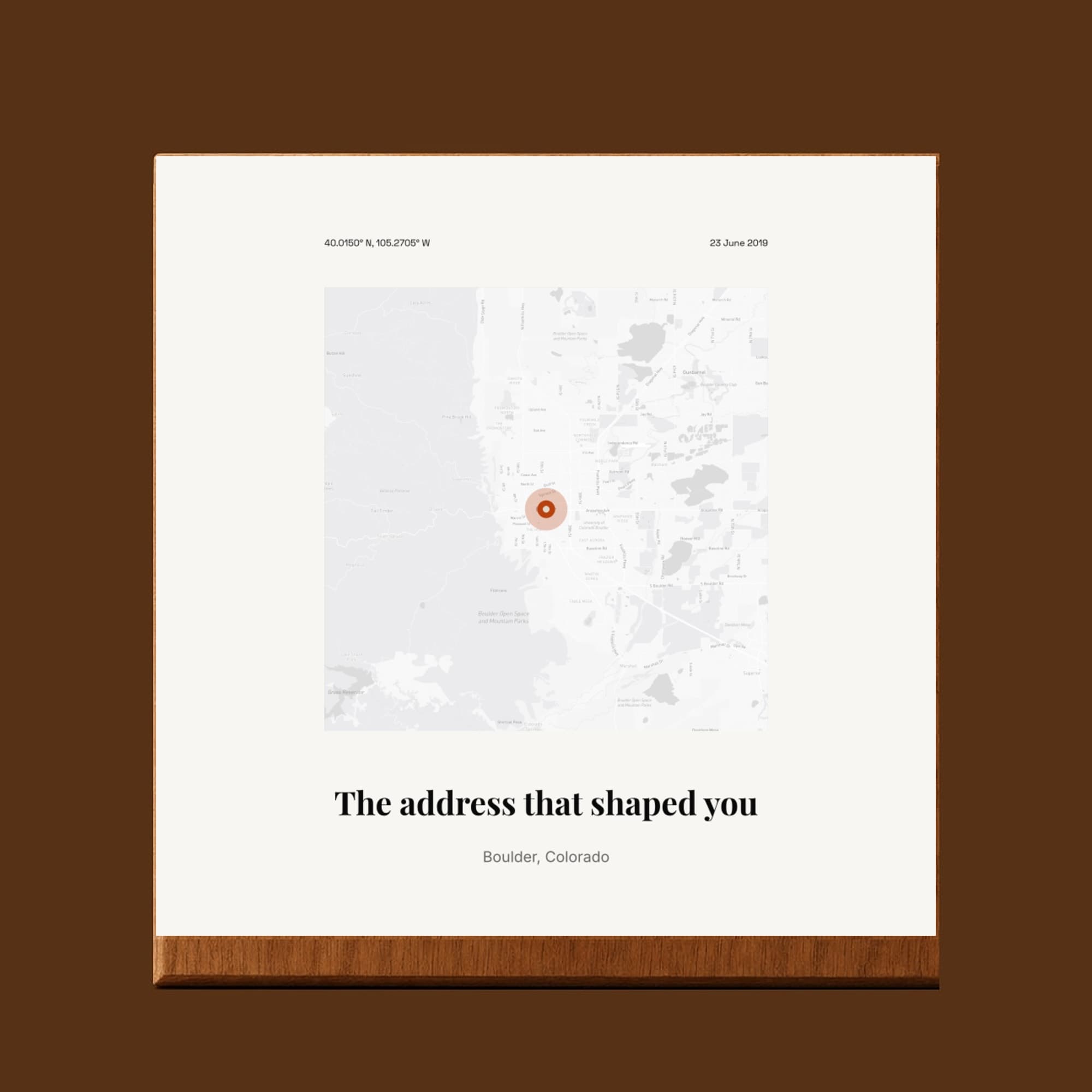 Housing Memories Map on wood
