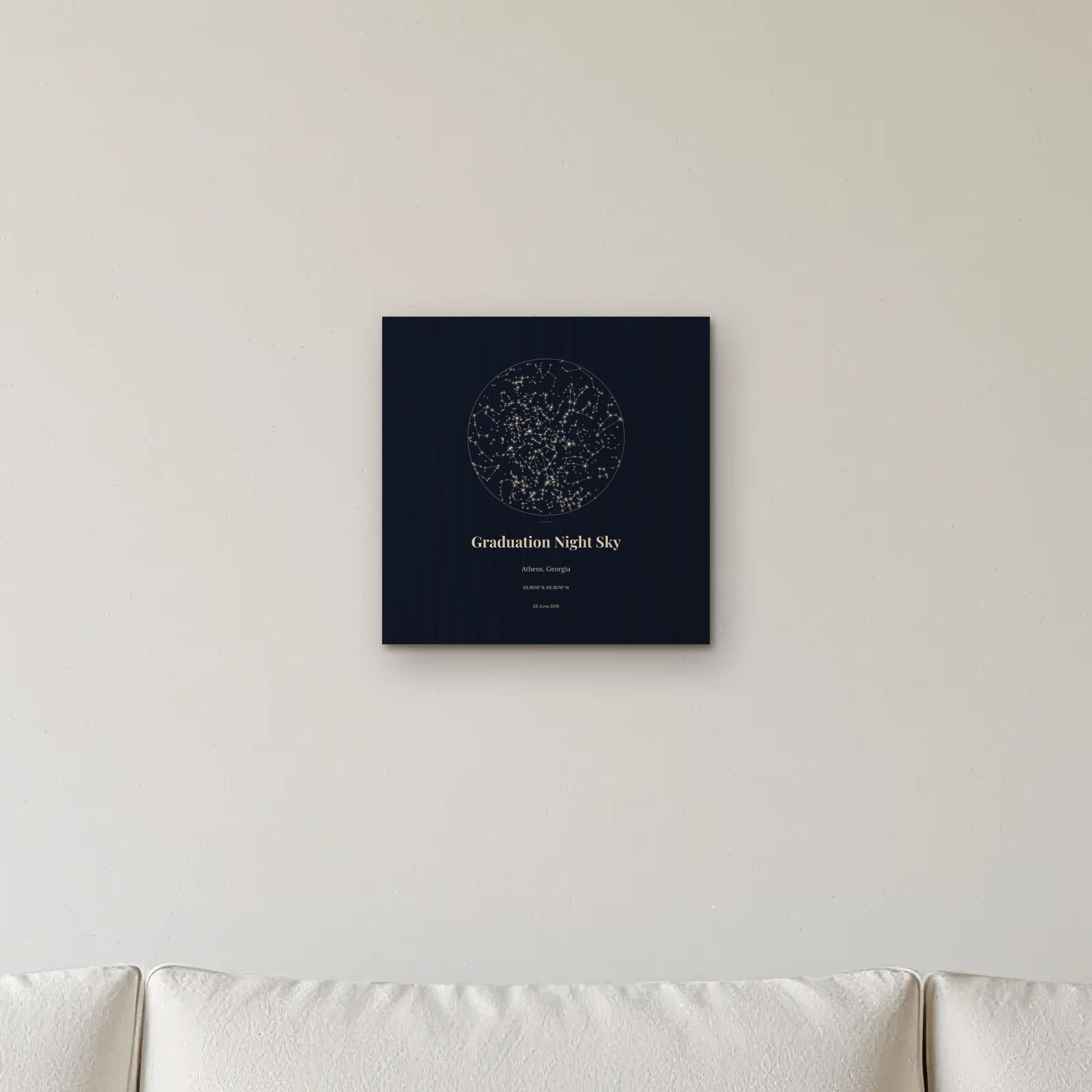 Graduation Night Sky on the wood print