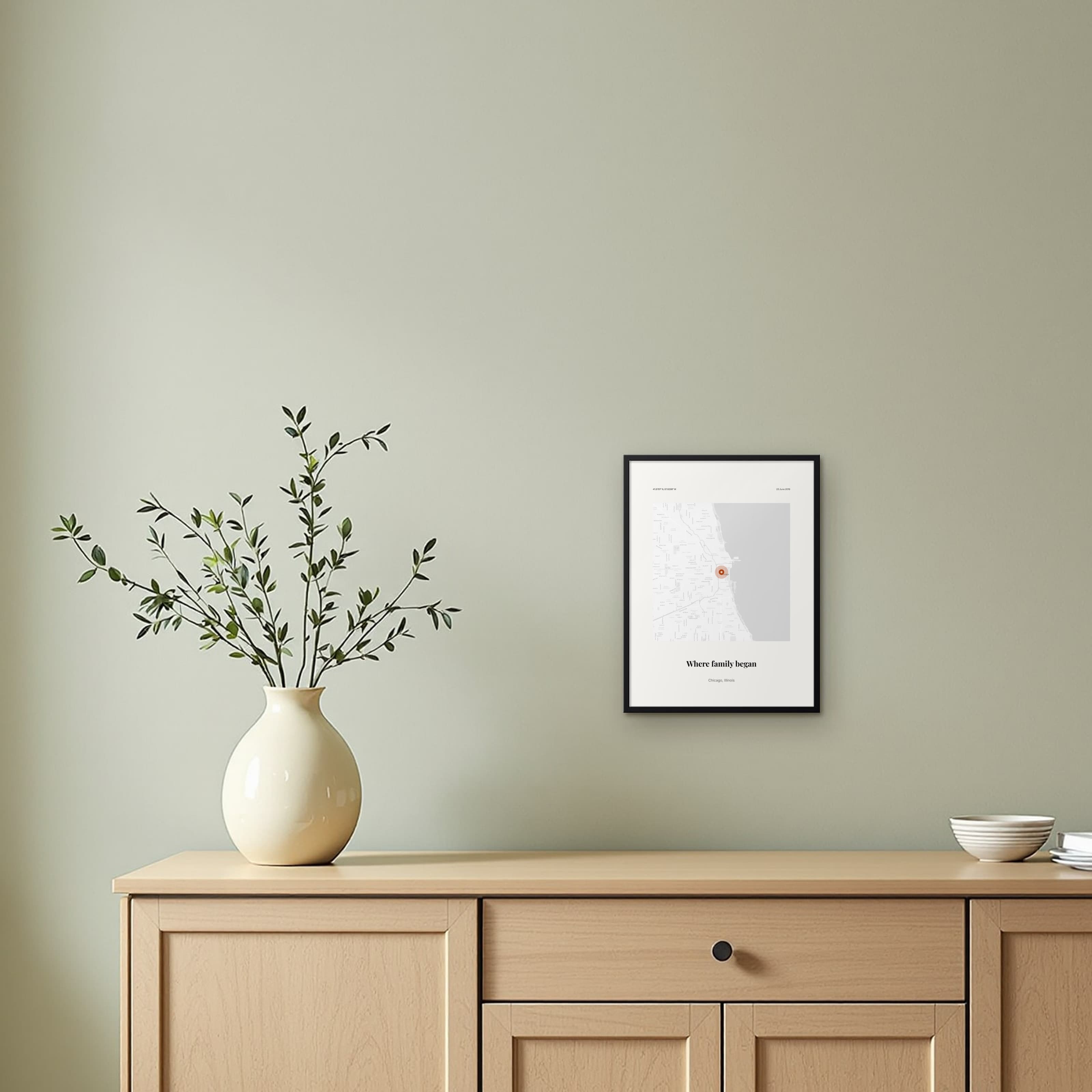 Grandparents Farm Print on the framed print