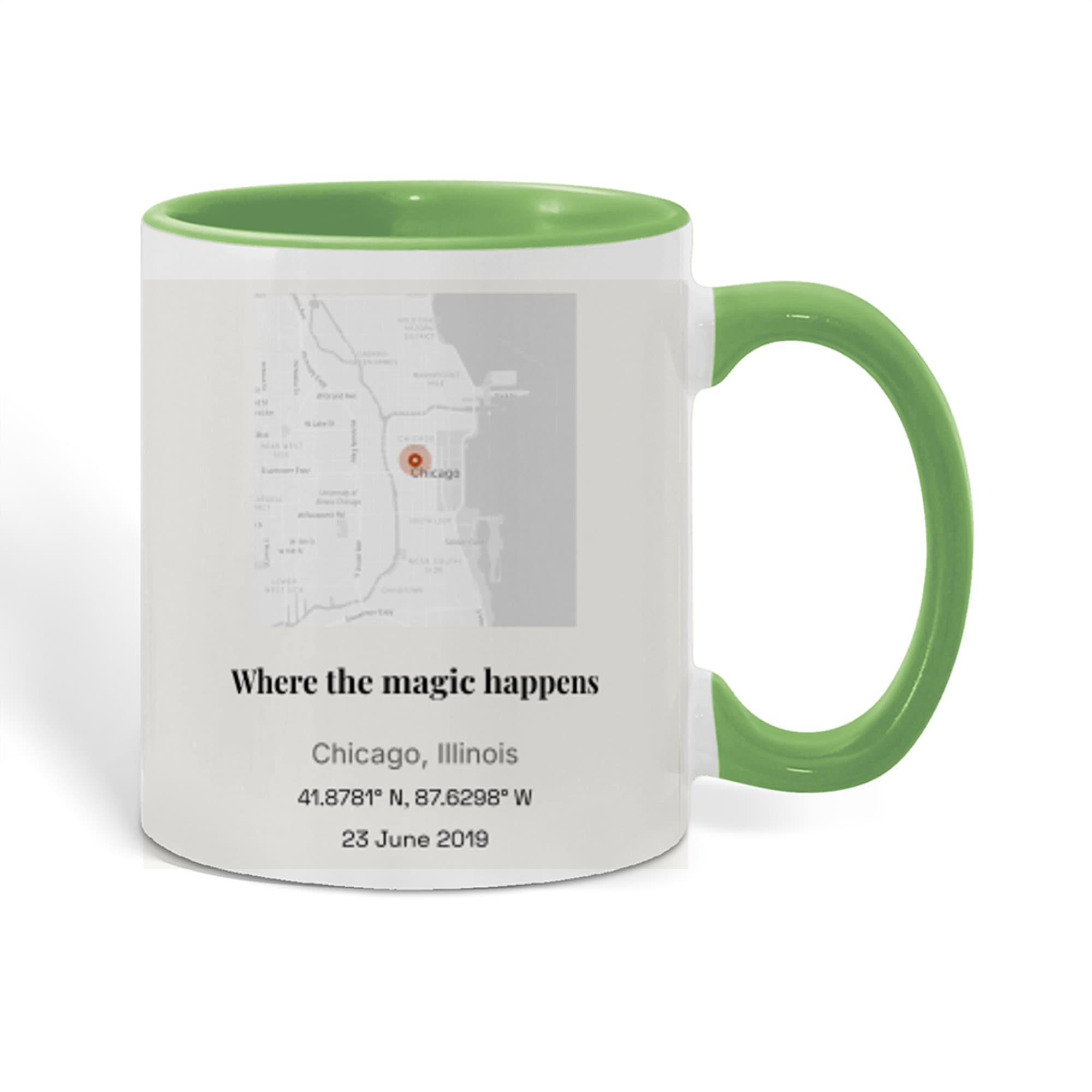 Holiday Memory Map on mug