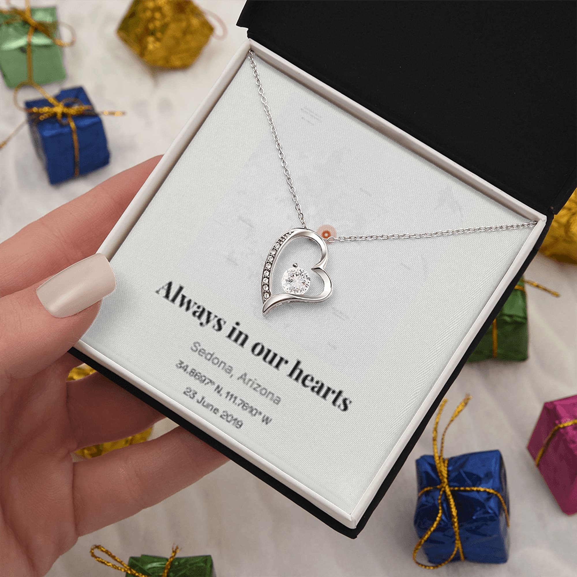 In Loving Memory Sign on jewelry
