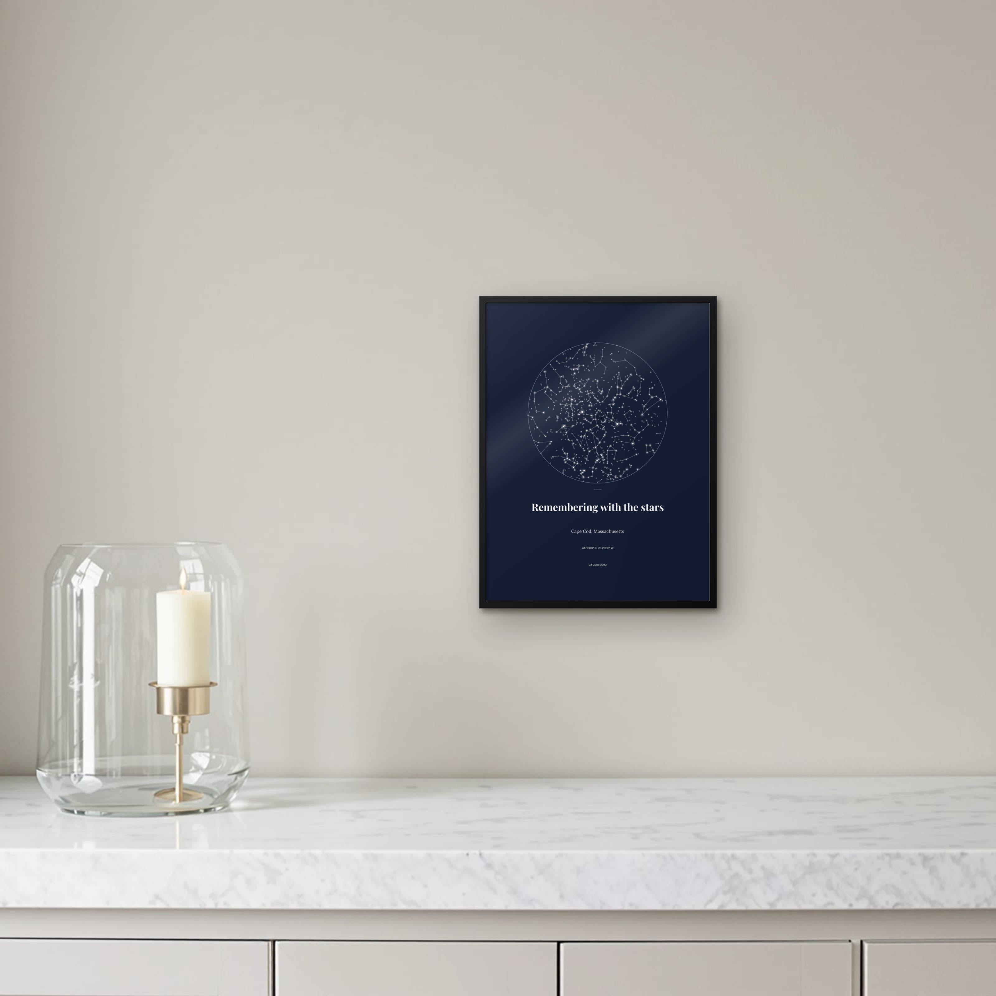 Memorial Night Sky on framed print