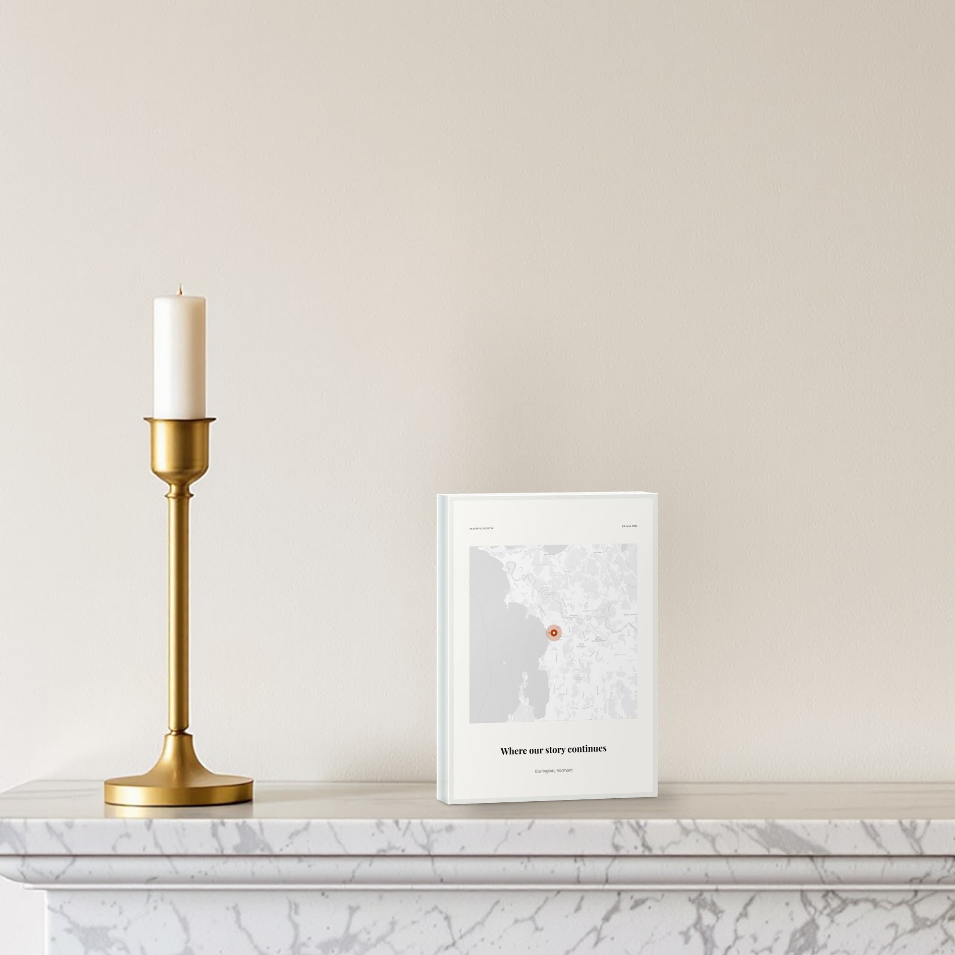 New Home Coordinates Print on acrylic