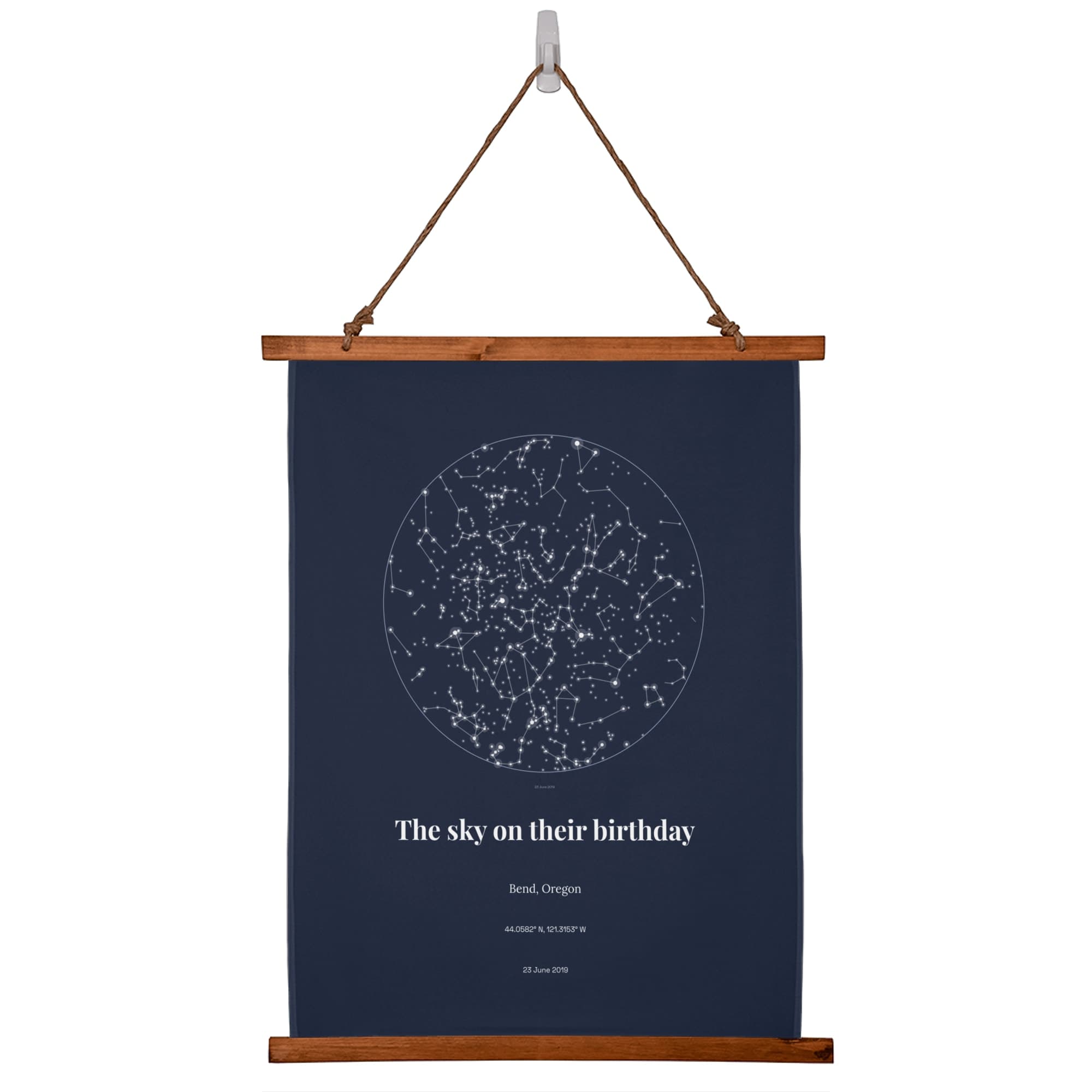Pet Birthday Star Chart on the wall scroll