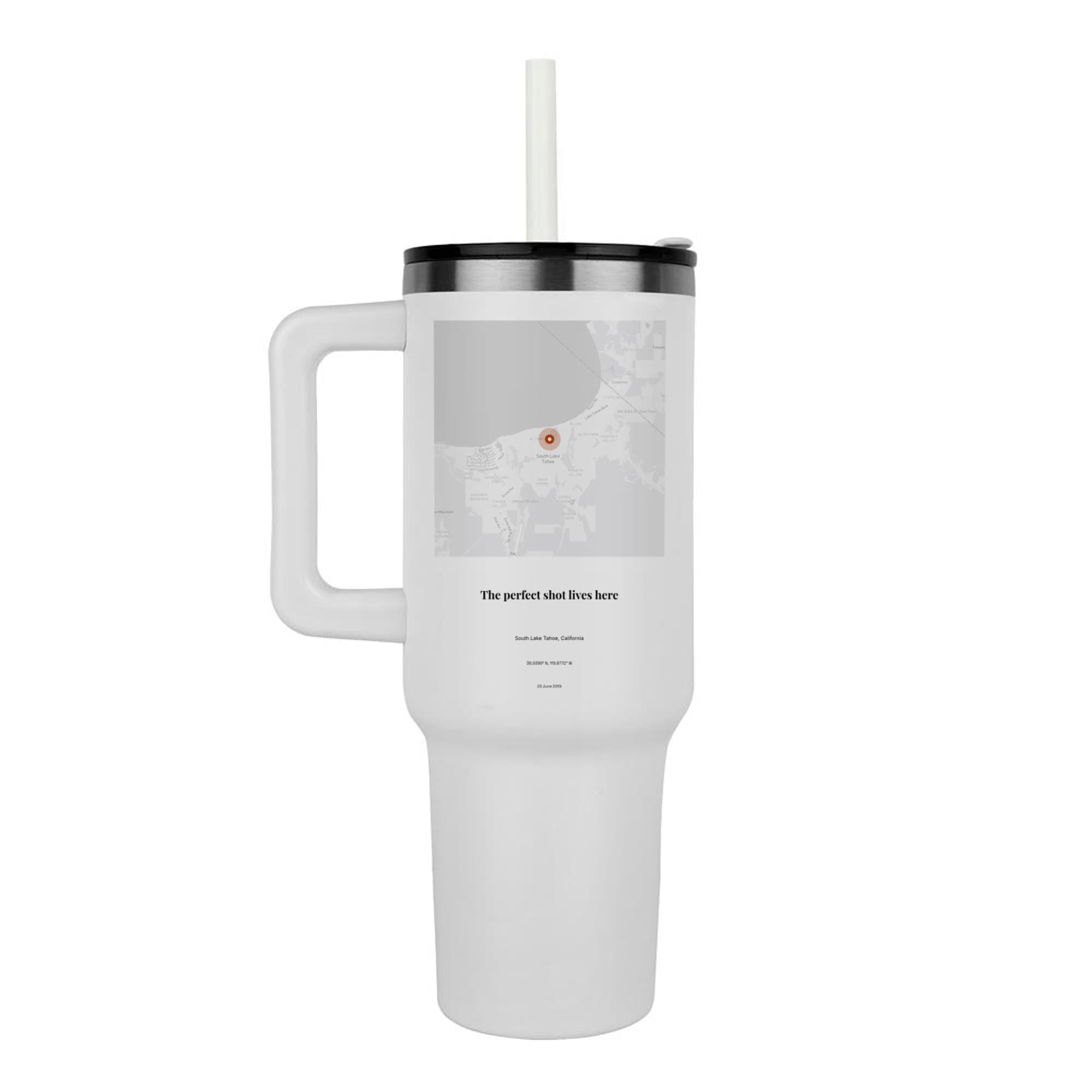 Photo Location Print on the steel tumbler