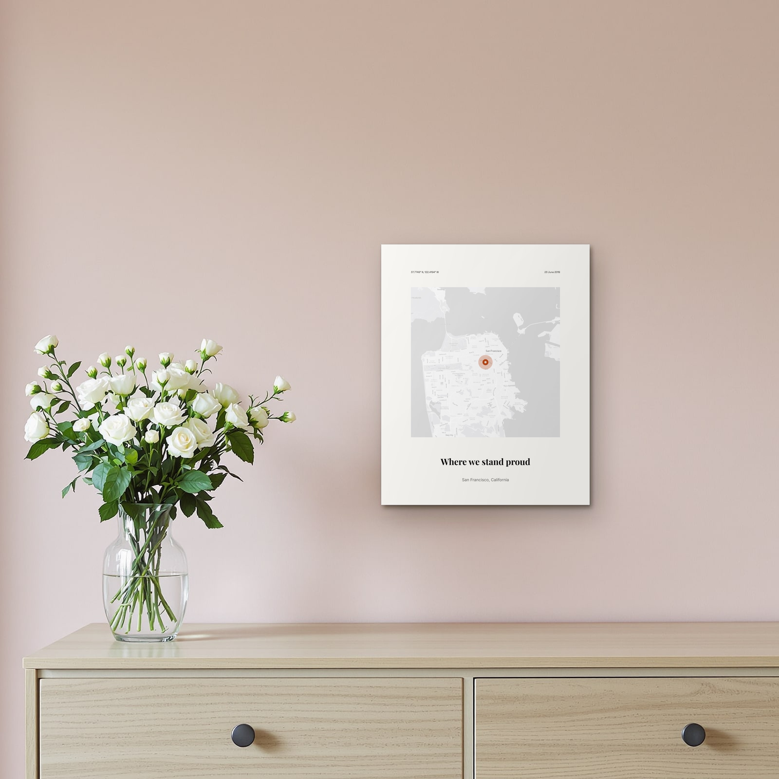 Pride Parade Location on the metal print