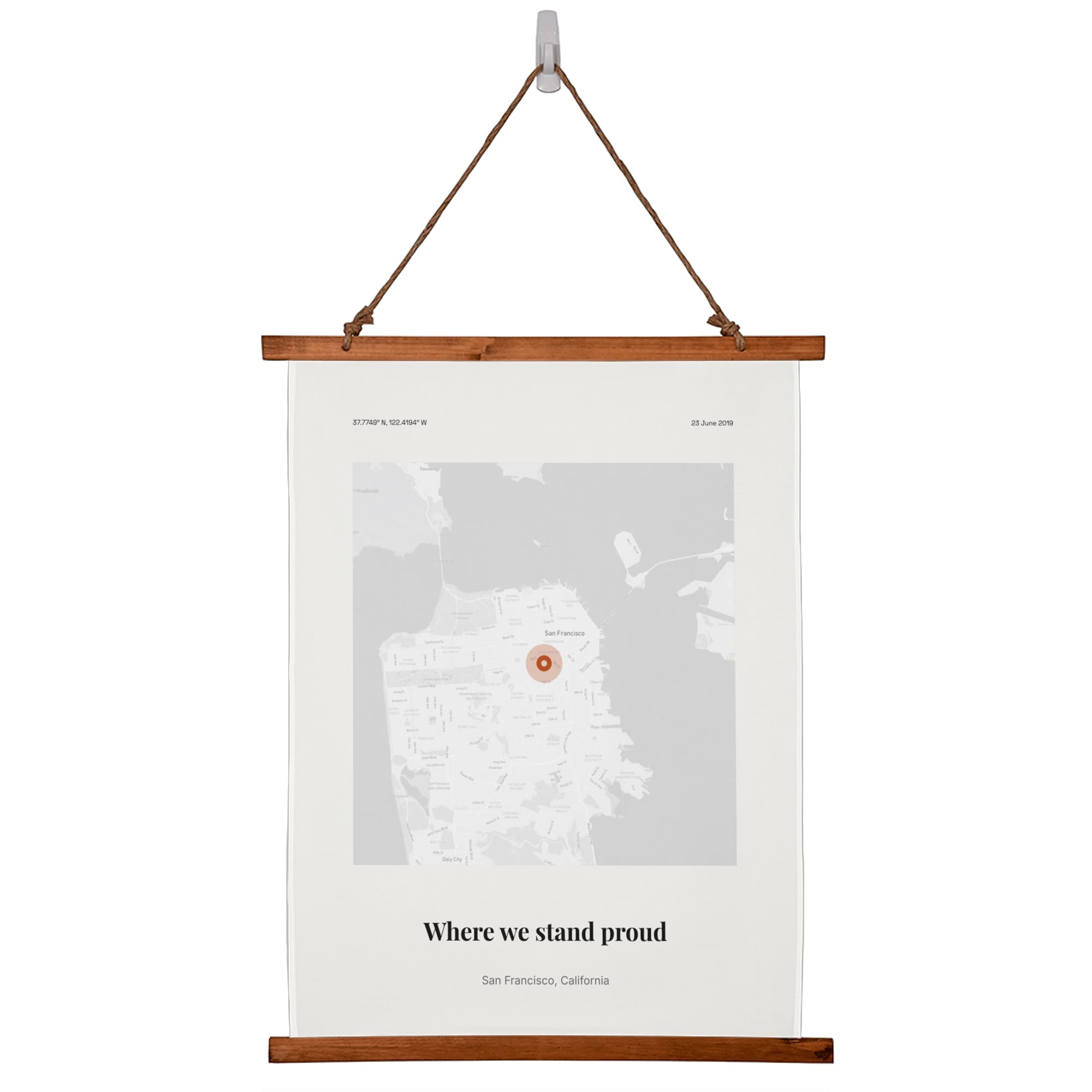 Pride Parade Location on the wall scroll