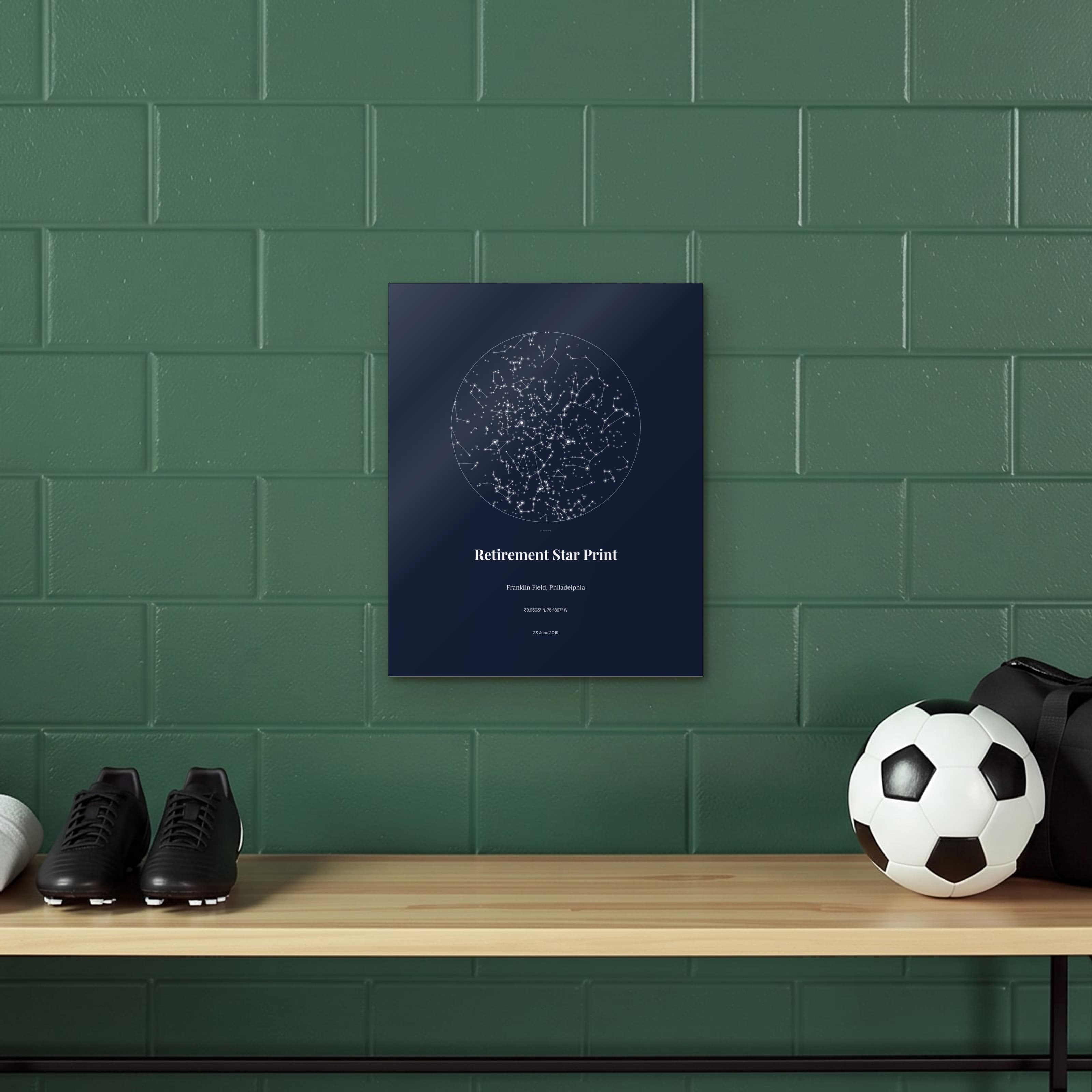 Retirement Star Print on the metal print