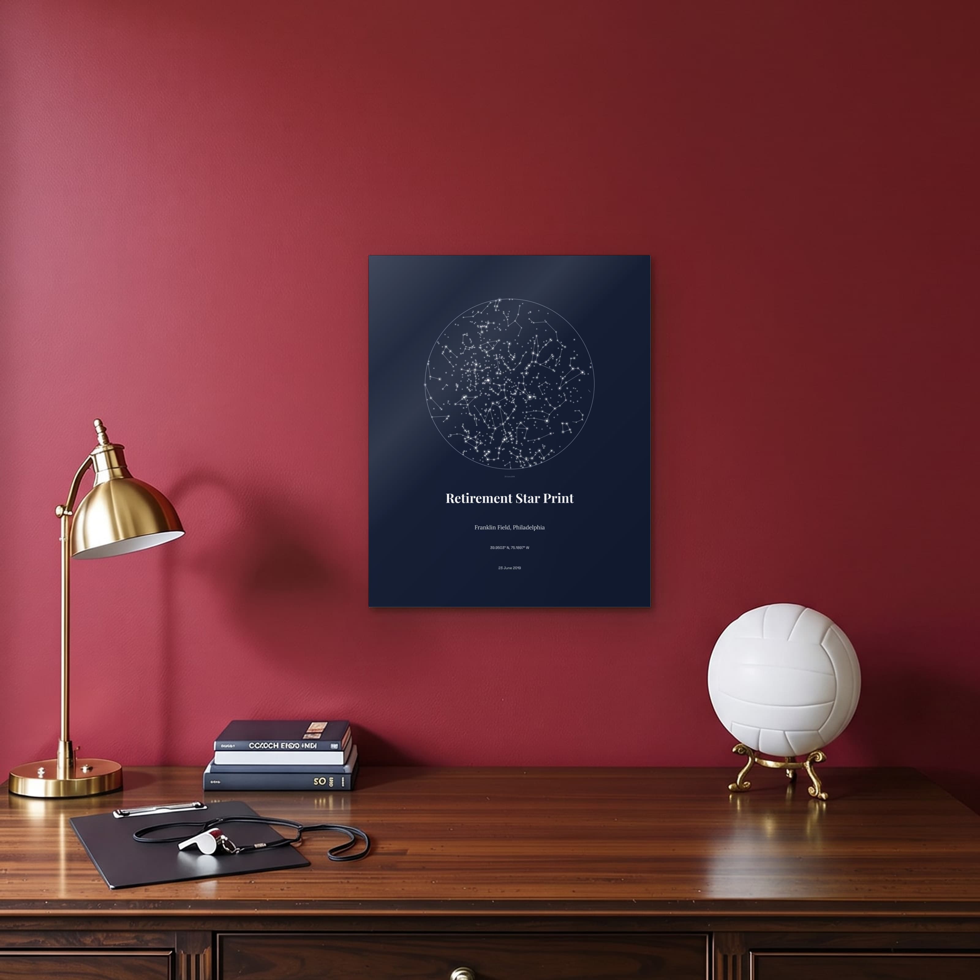 Retirement Star Print on metal