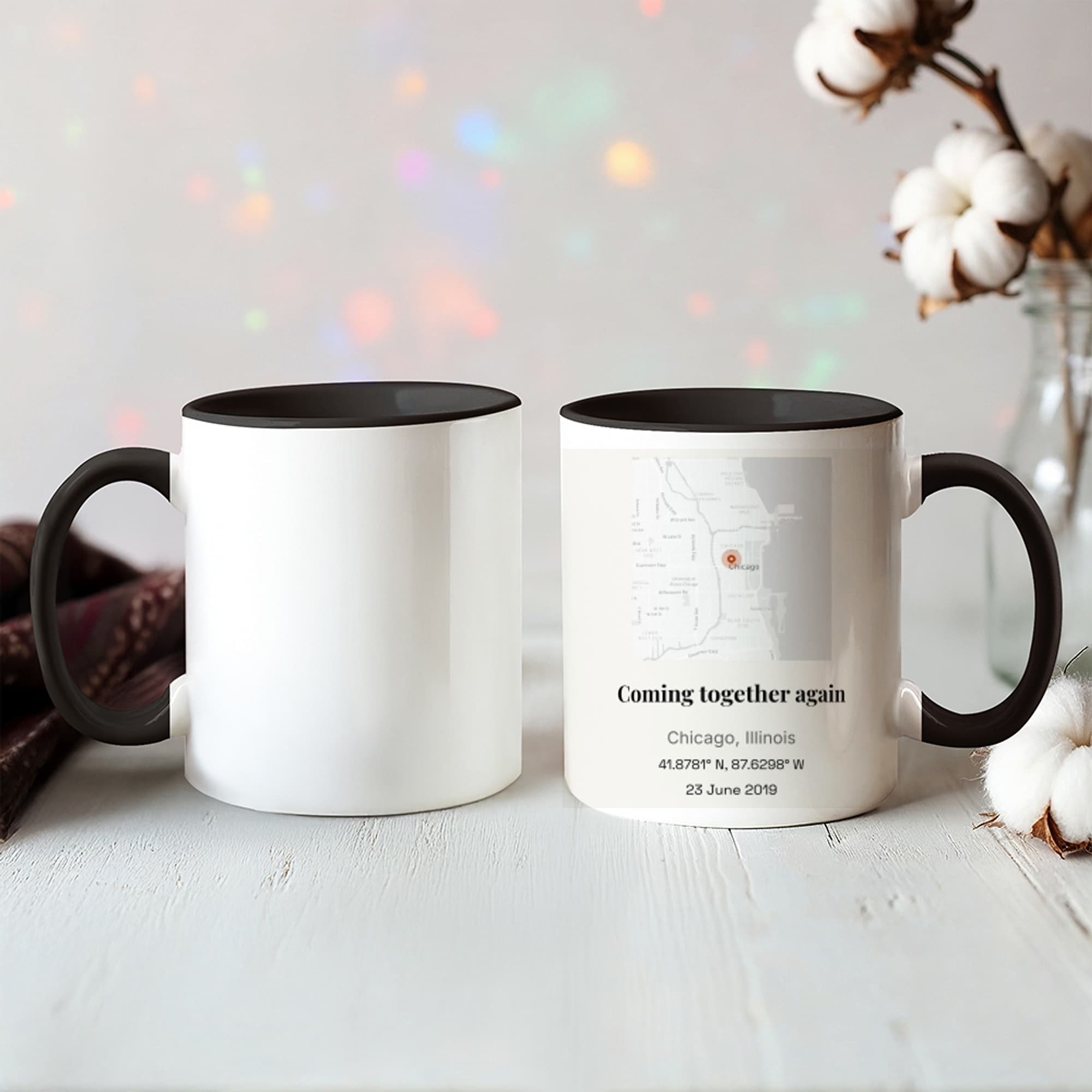 Family Reunion Map on the ceramic mug