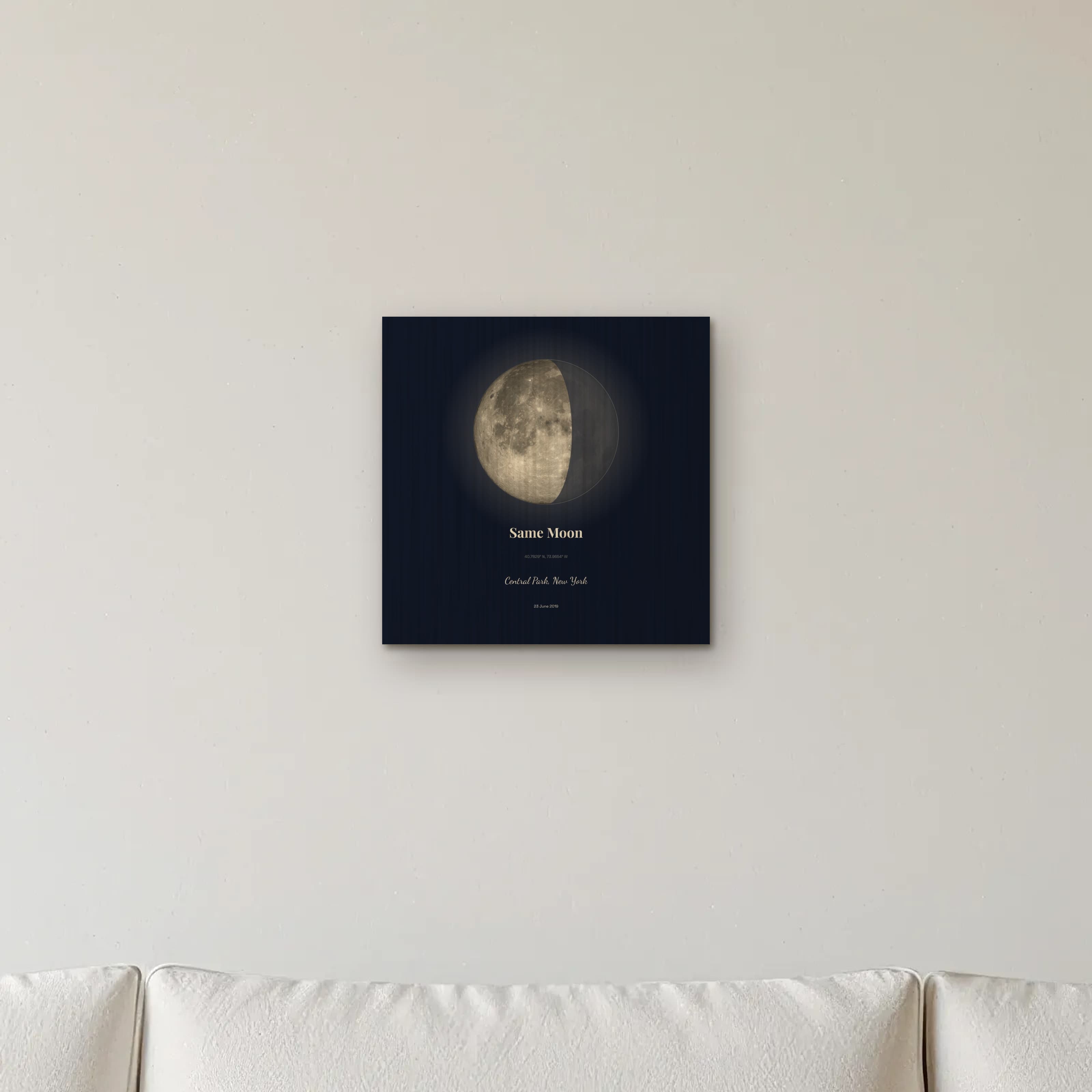Same Moon on the wood print