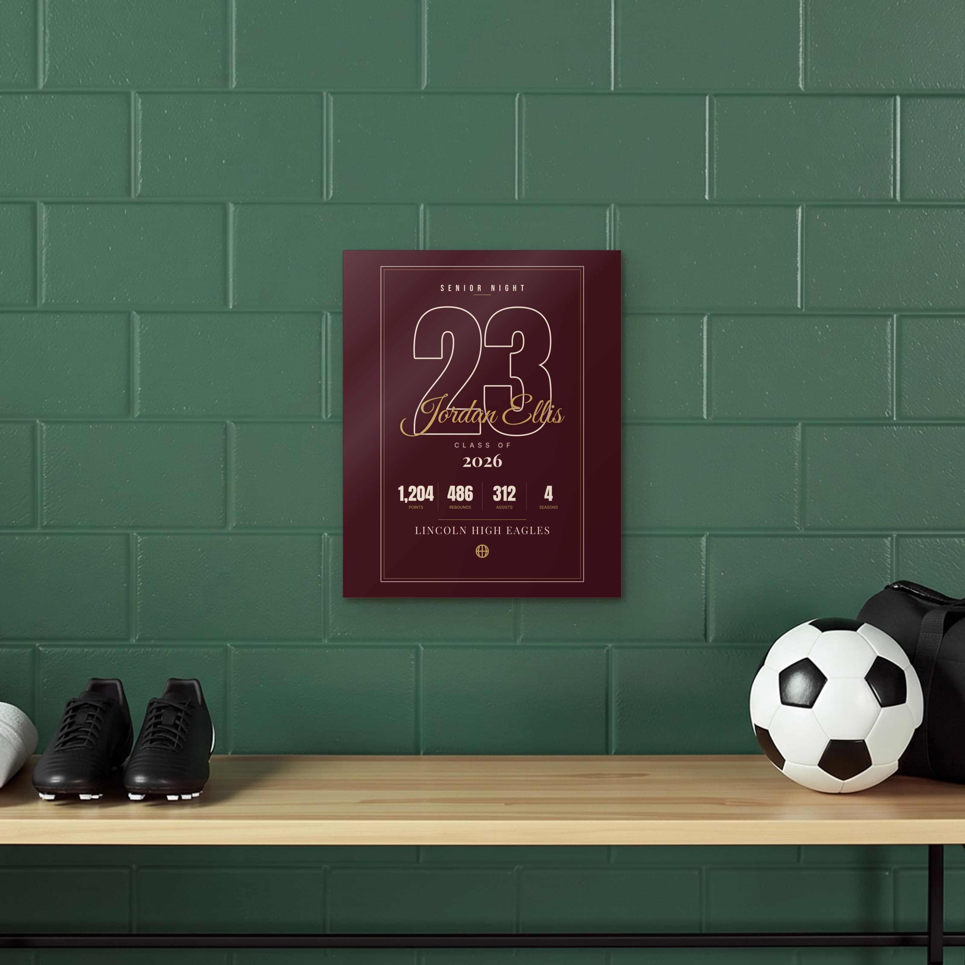 Senior Night Keepsake on the metal print