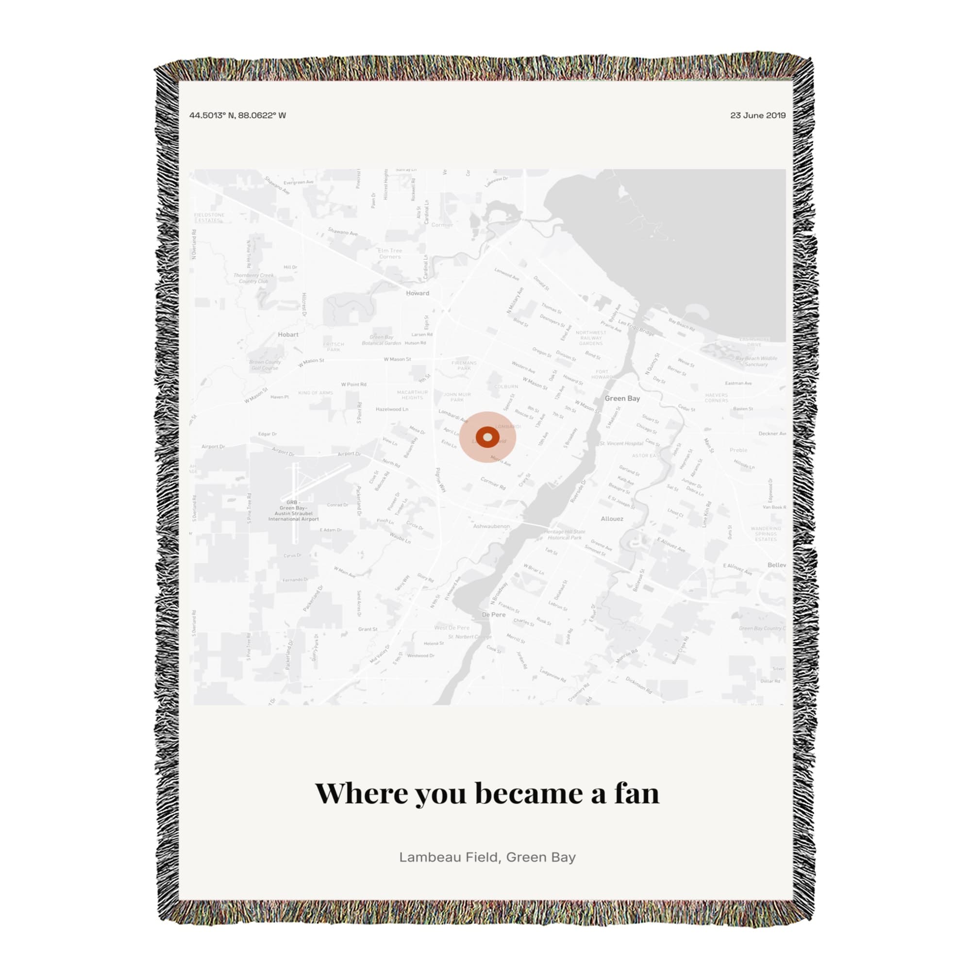 Fan Journey Map on the woven blanket