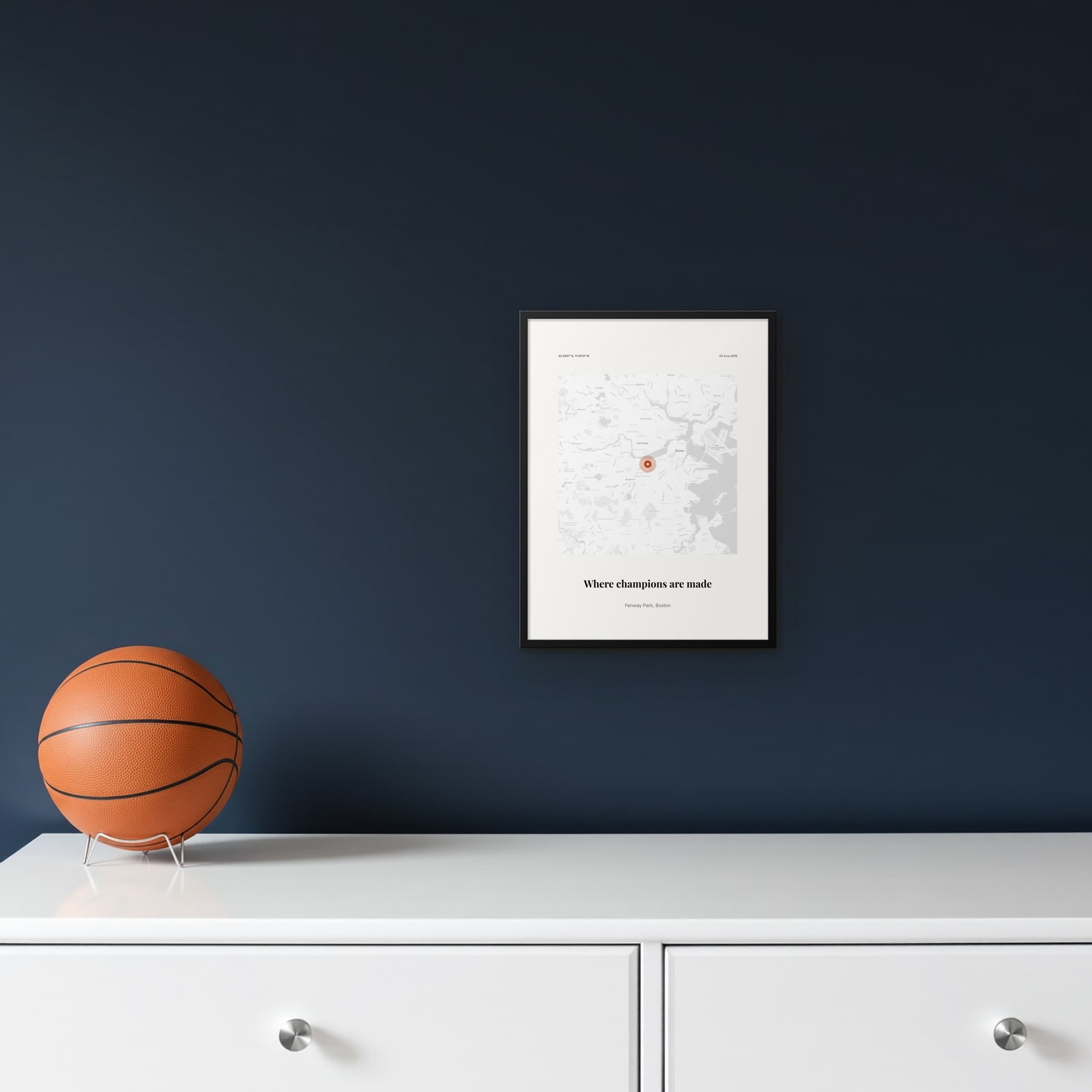 Trophy Location Print on the framed print