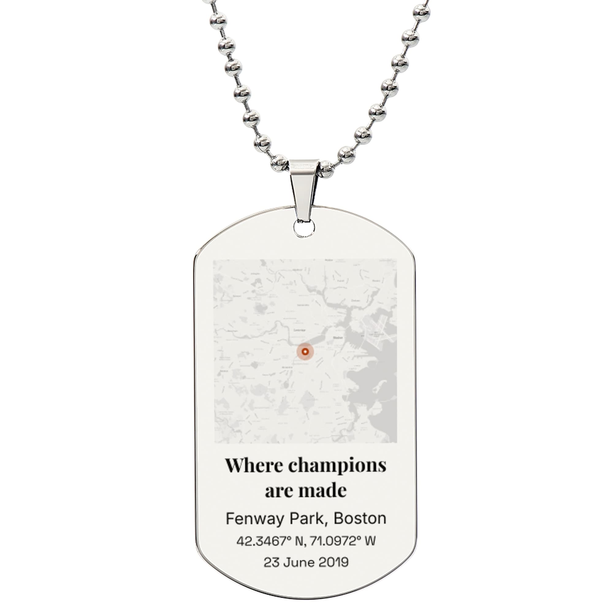 Trophy Location Print on the jewelry