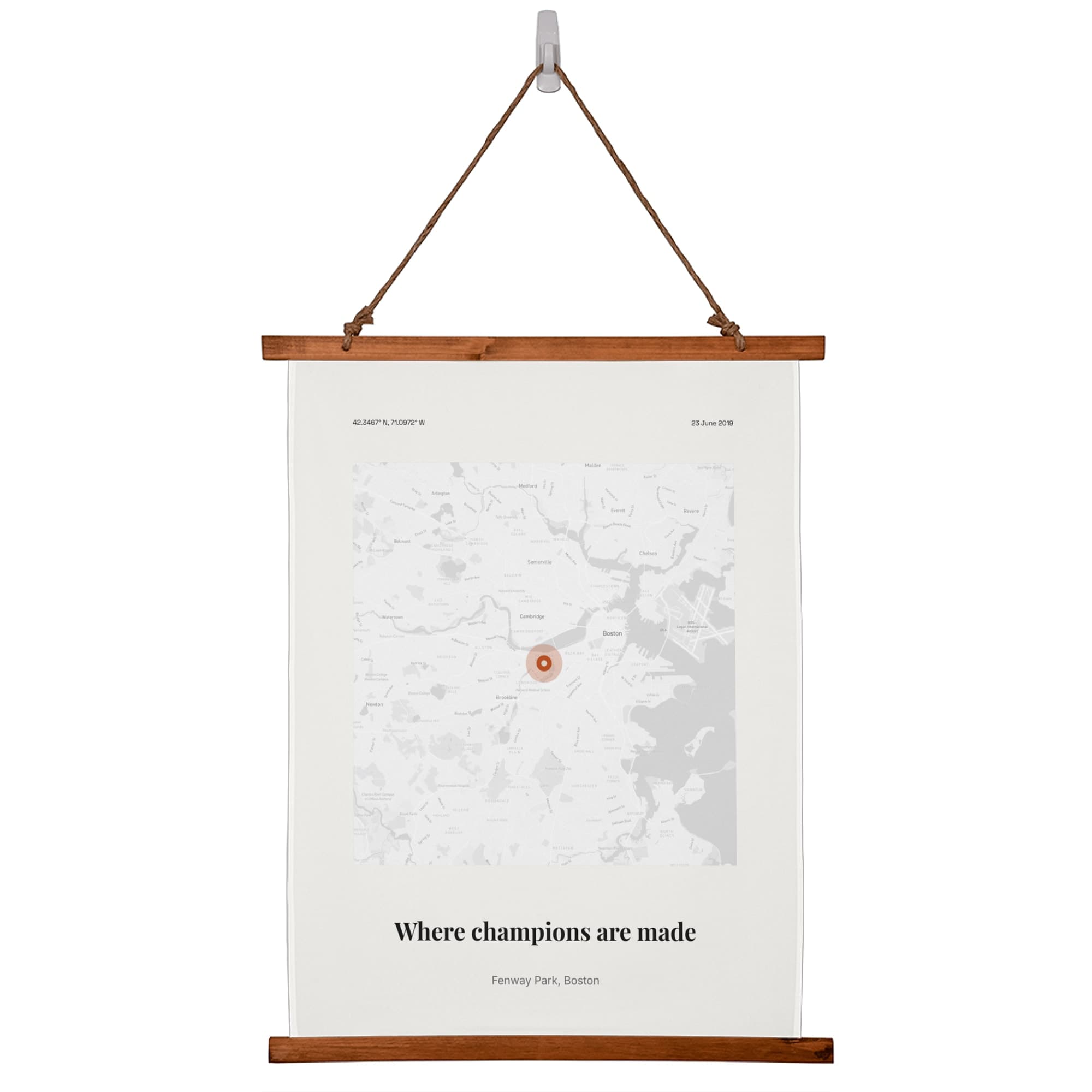 Trophy Location Print on the wall scroll
