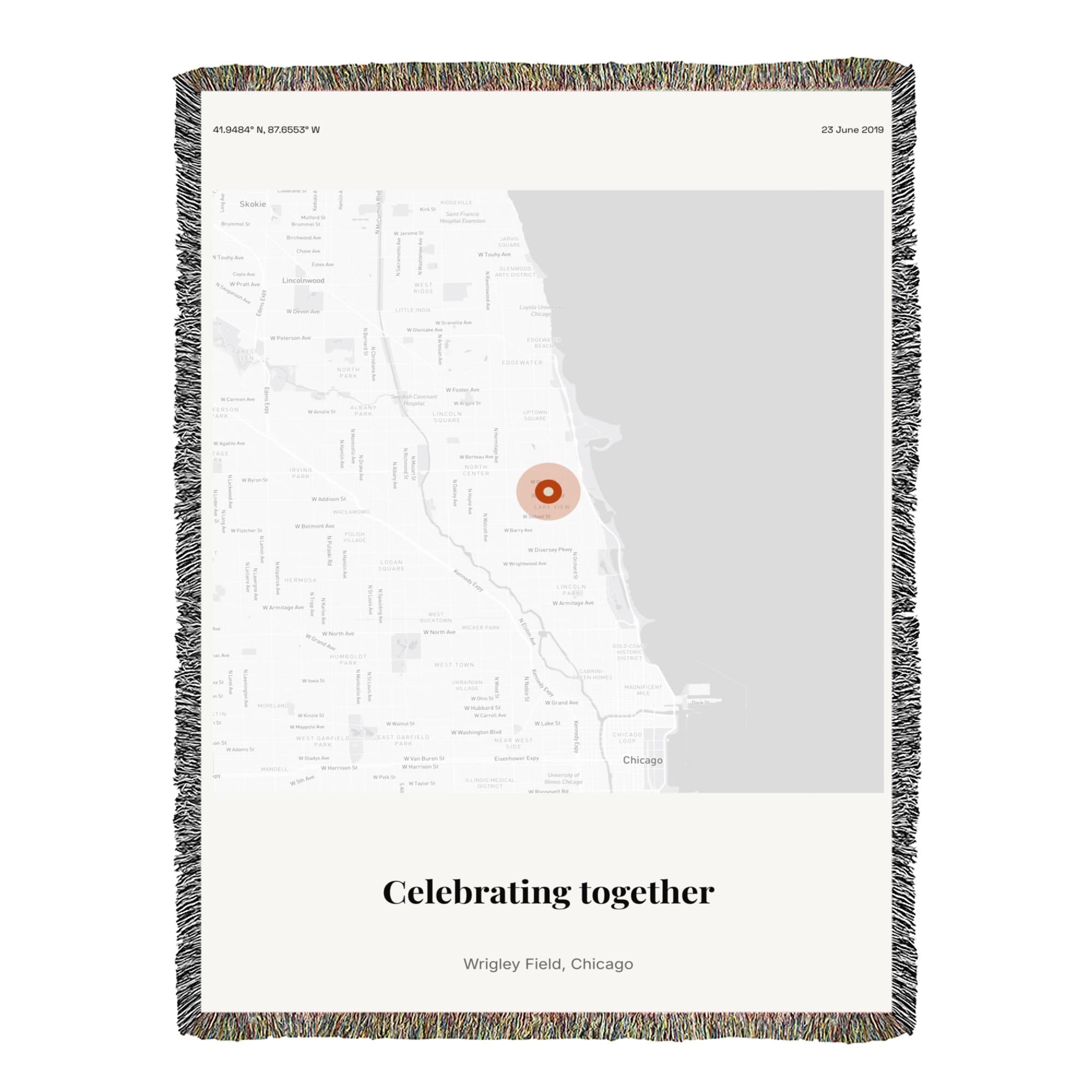 Team Banquet Location on the woven blanket