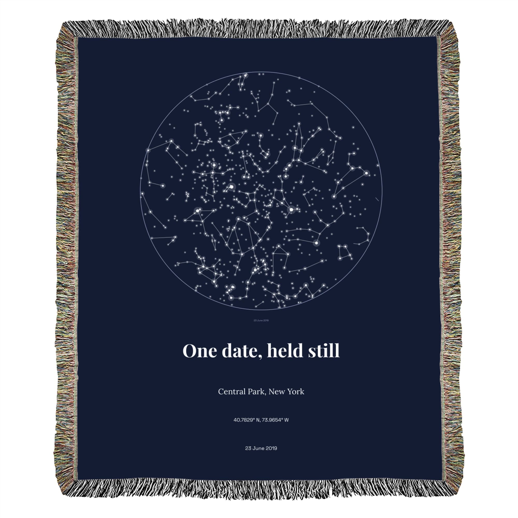 The Night It Turned on the woven throw