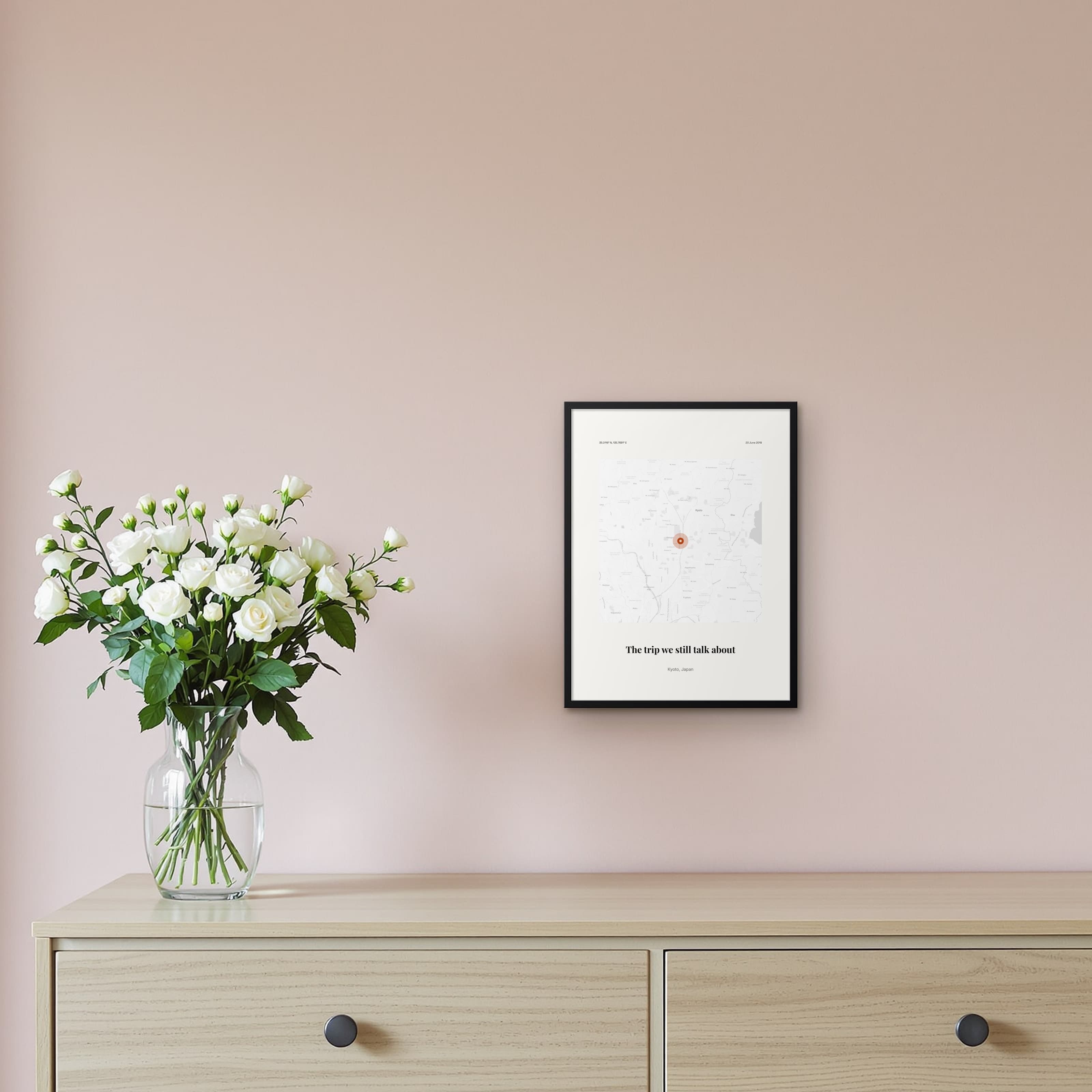Travel Adventure Map on the framed print