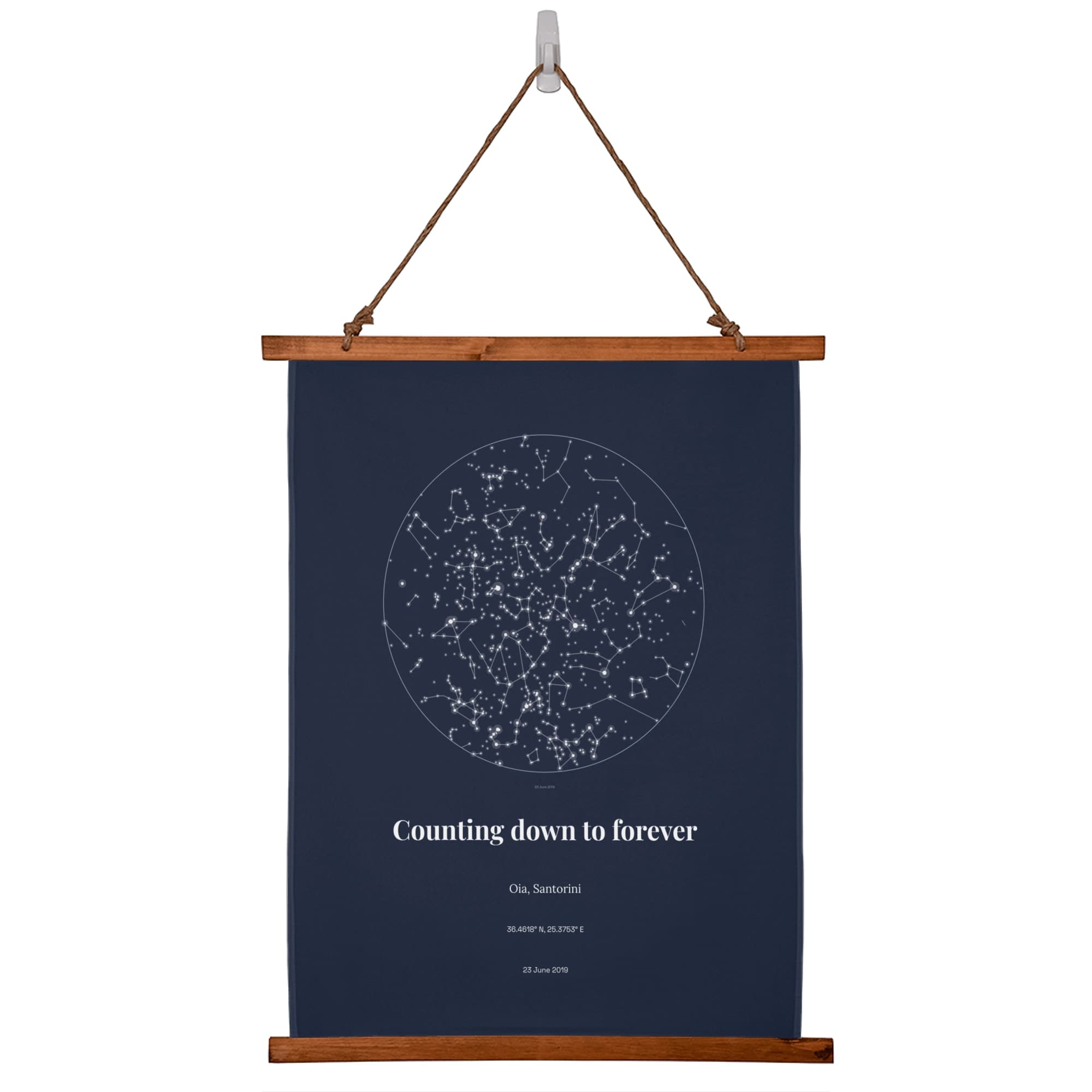 Wedding Countdown Stars on the wall scroll