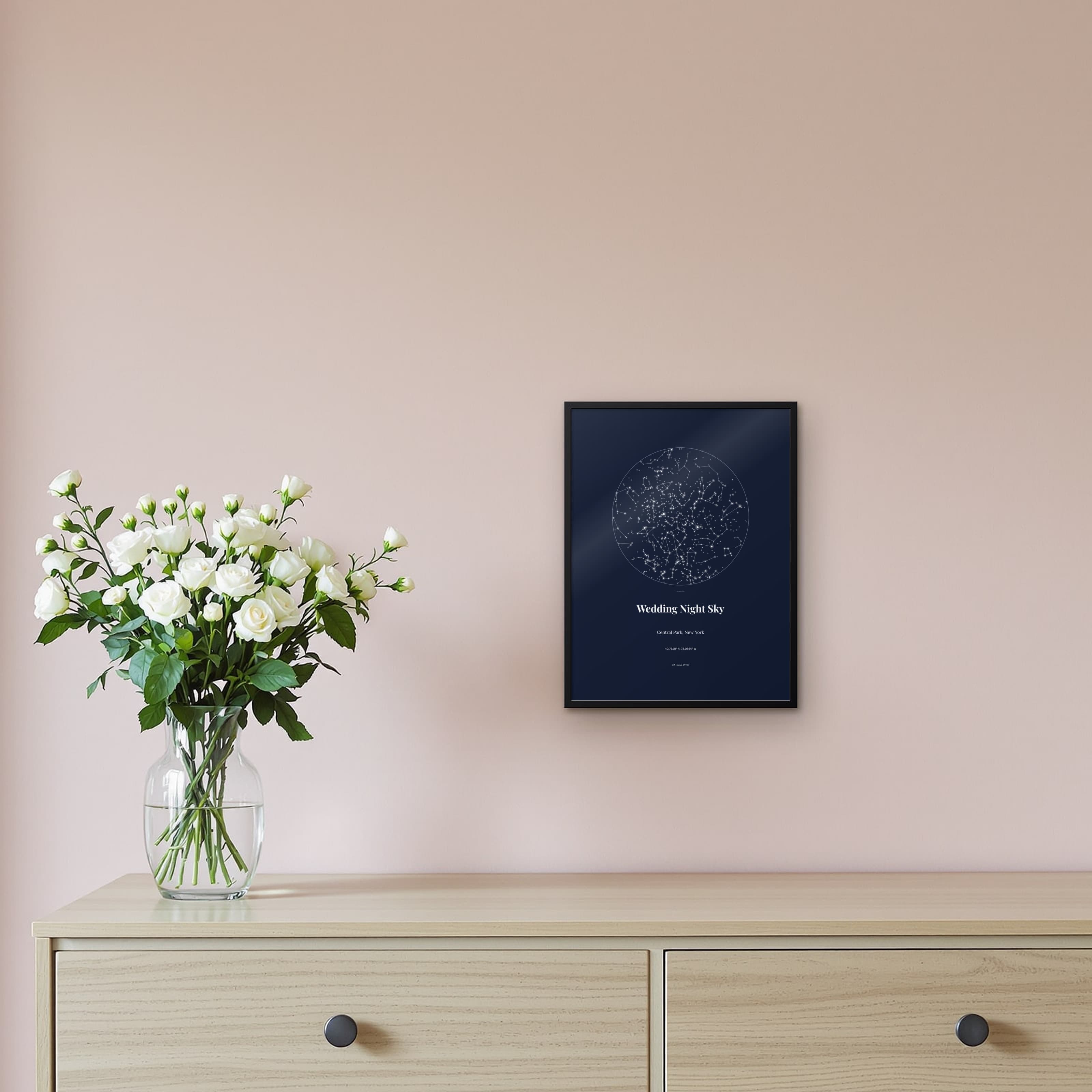 Wedding Night Sky on the framed print