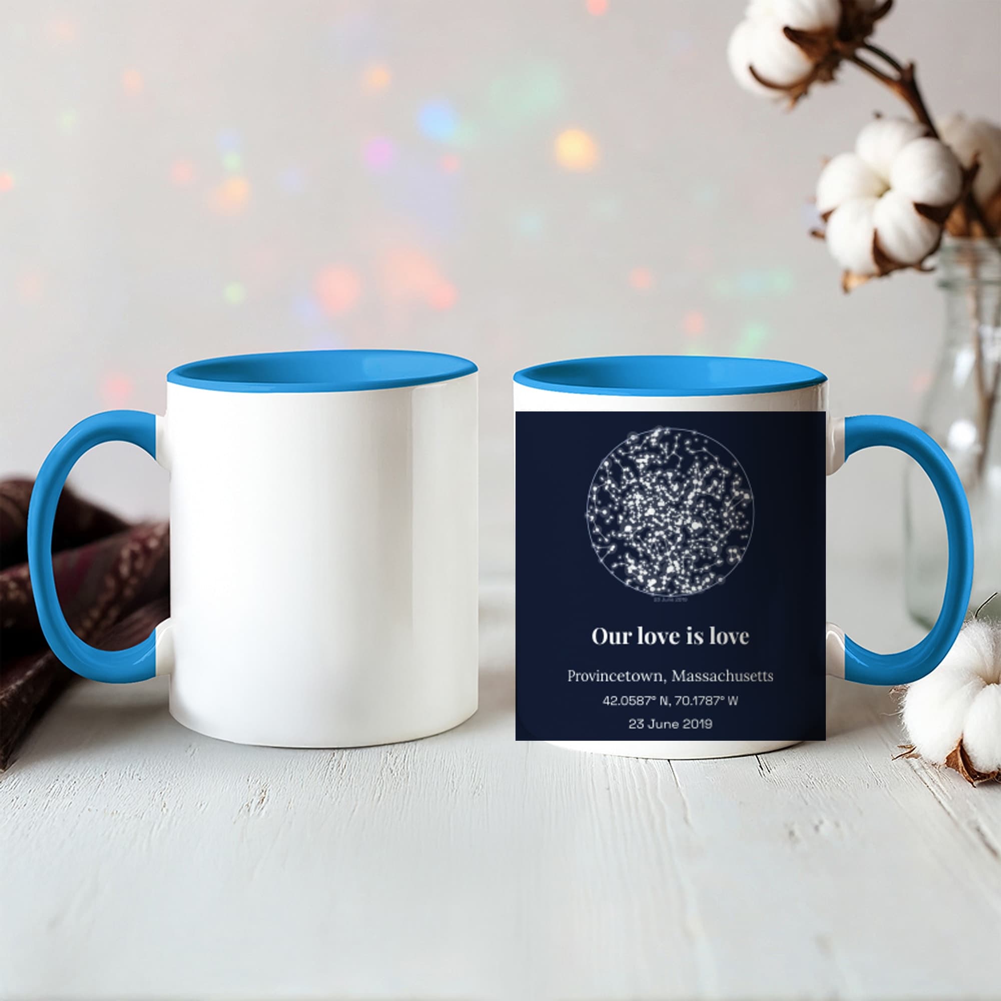 Wedding Star Chart on mug