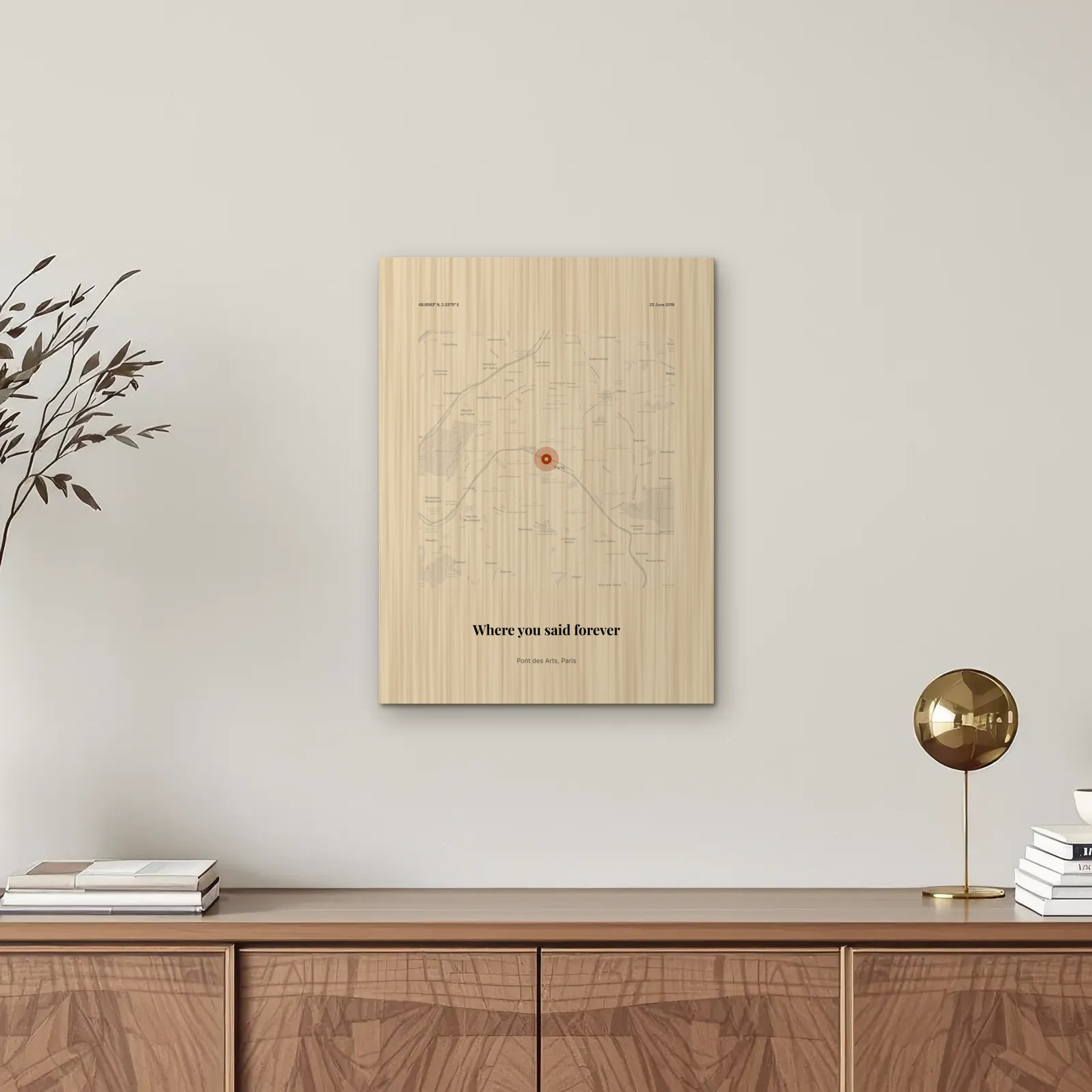 Wedding Vows Location on wood